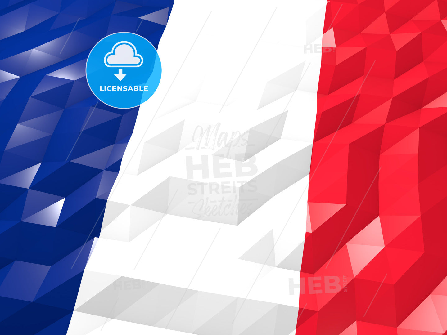 Flag of South Georgia and the South Sandwich Islands 3D Wallpape – instant download