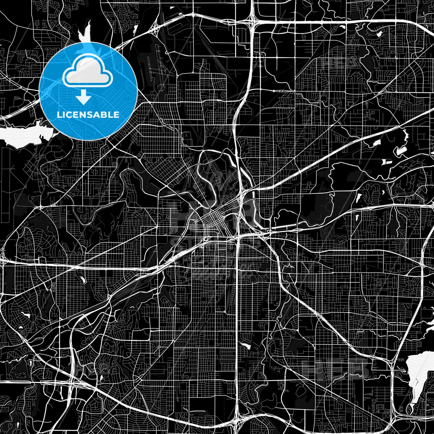 Fort Worth, Texas, United States, PDF map