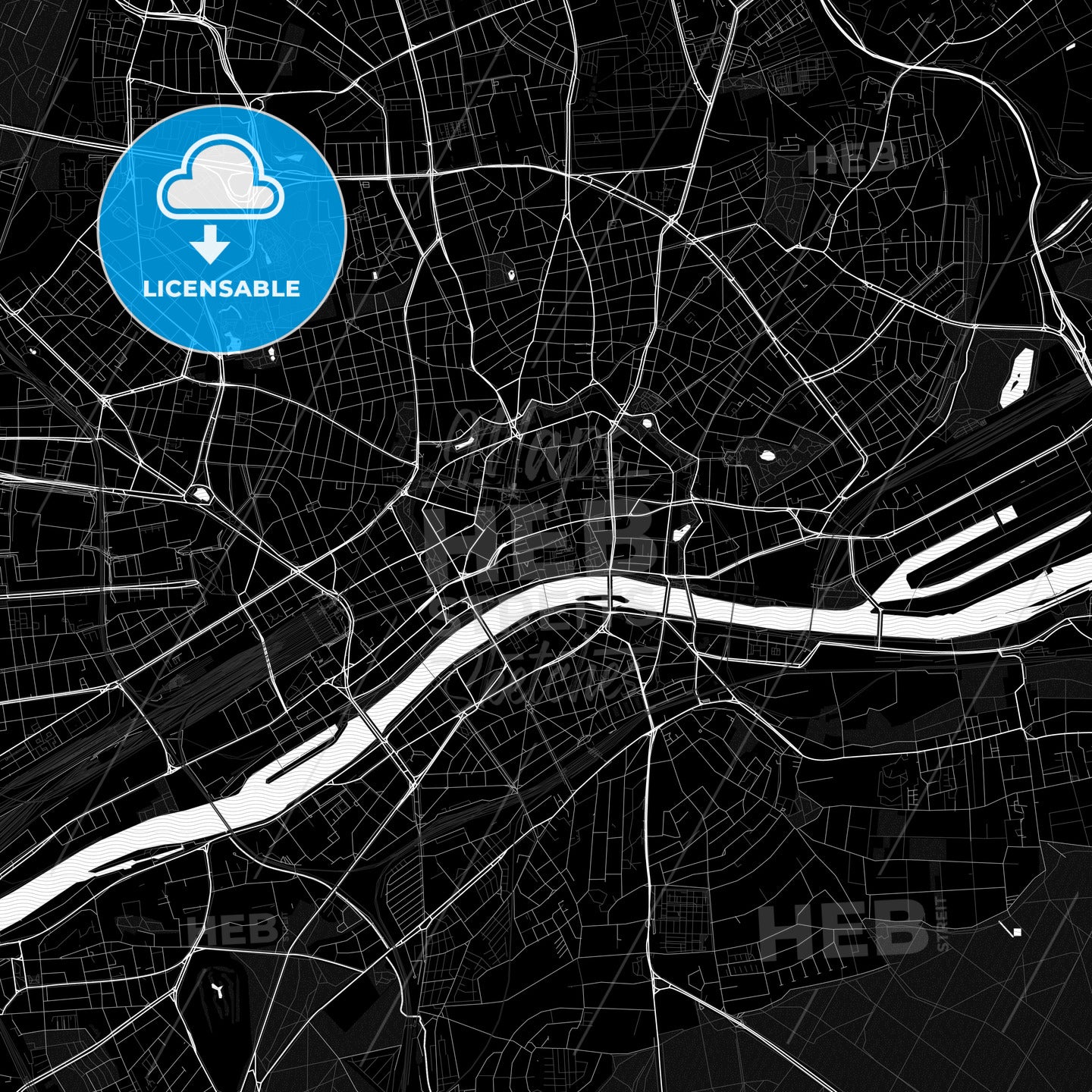 Frankfurt am Main, Germany PDF map
