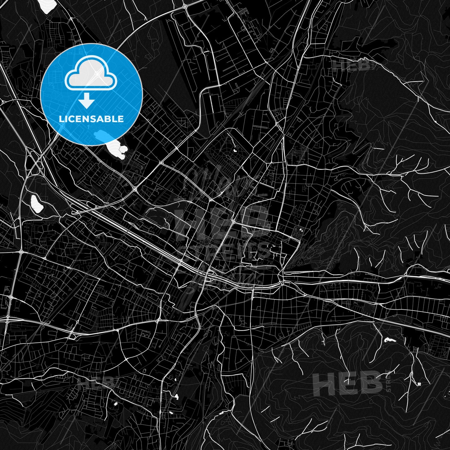 Freiburg im Breisgau, Germany PDF map