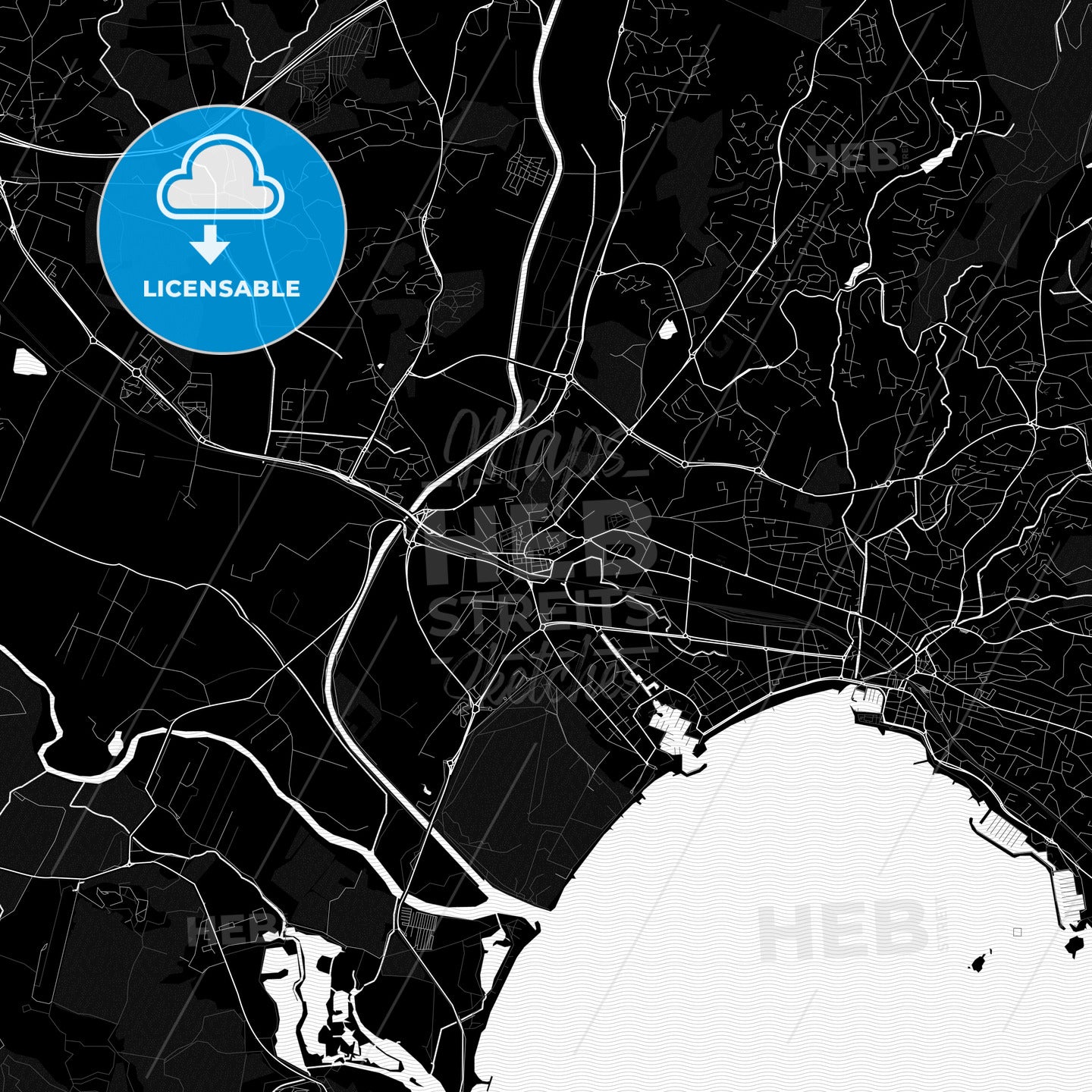 Fréjus, France PDF map