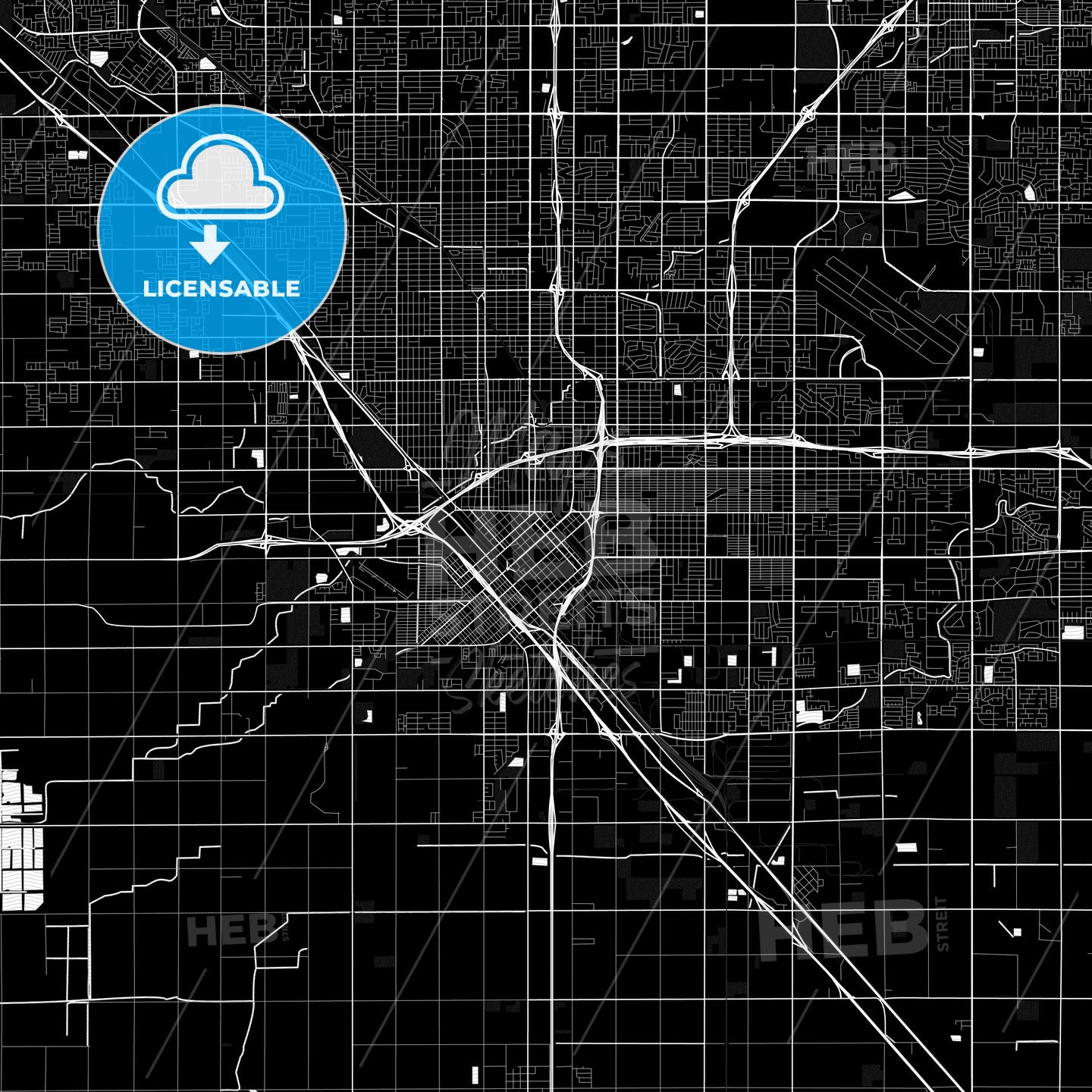 Fresno, California, United States, PDF map