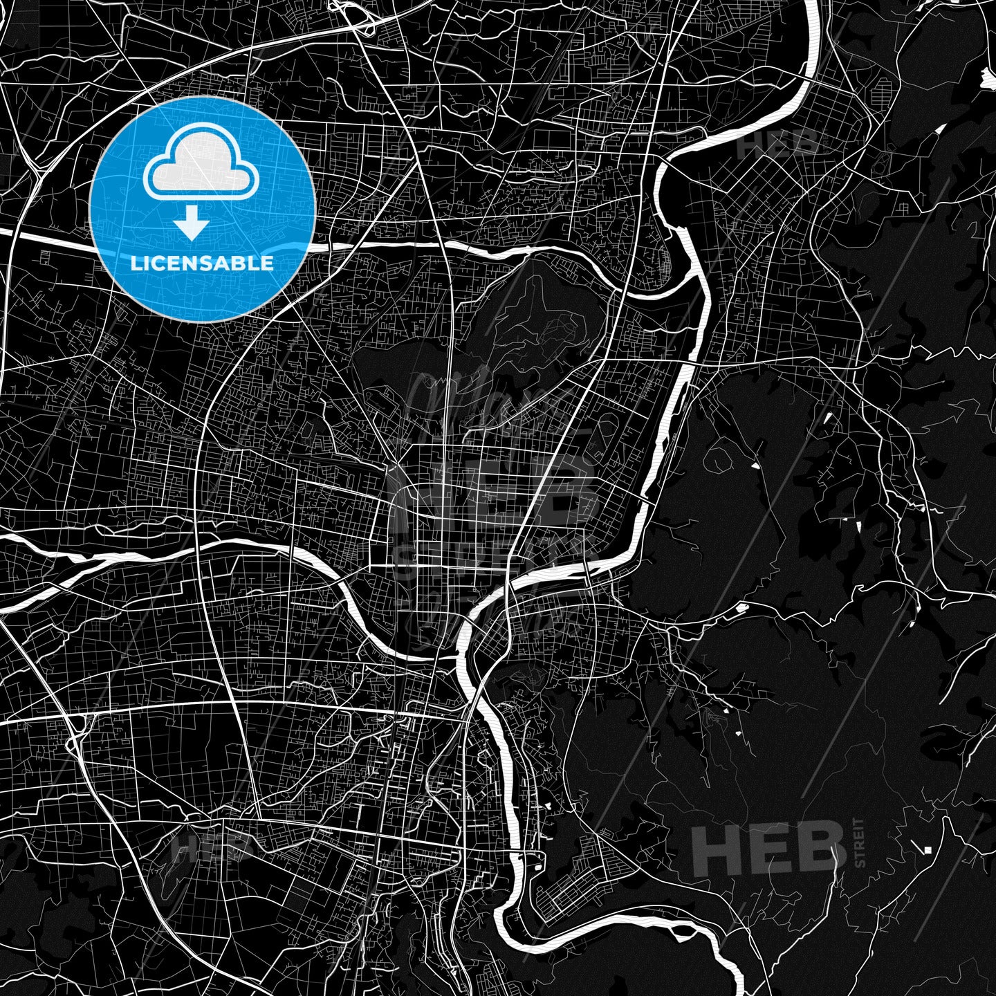 Fukushima, Japan PDF map