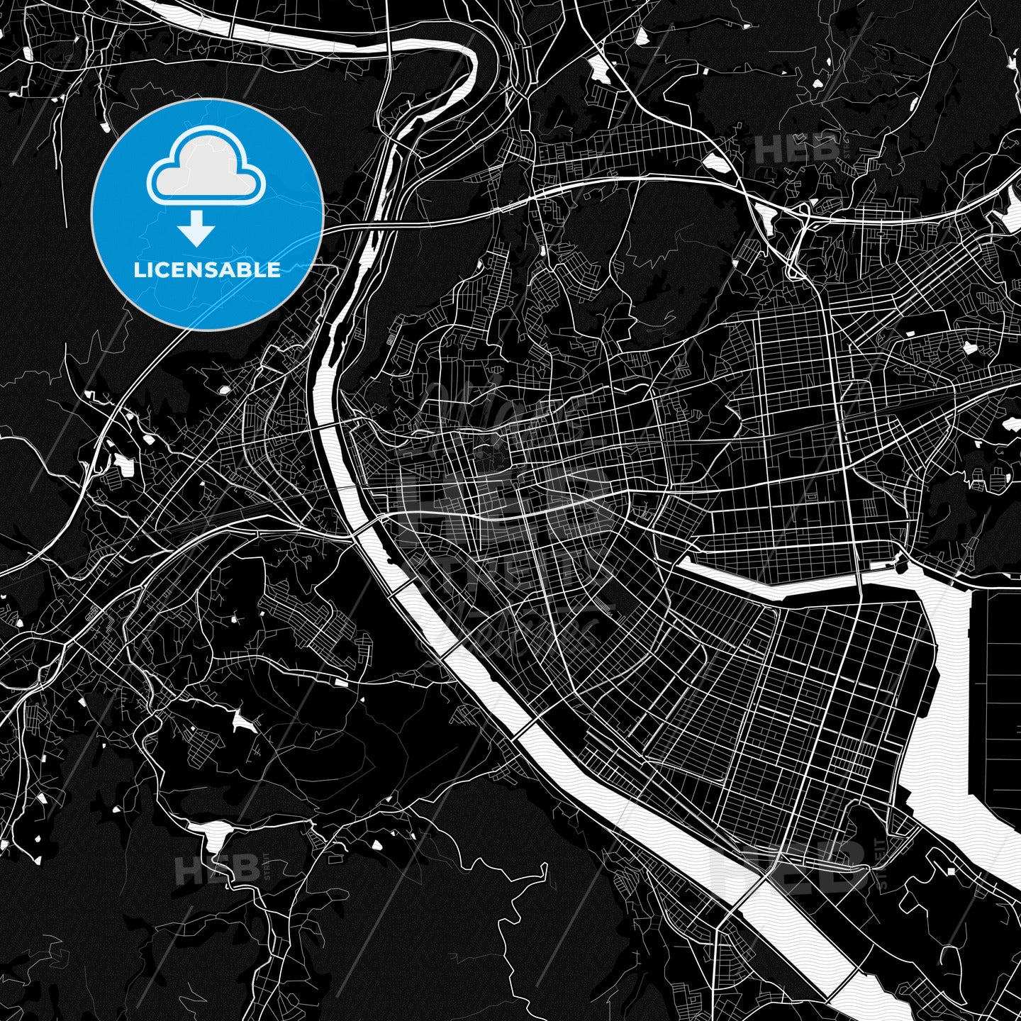 Fukuyama, Japan PDF map