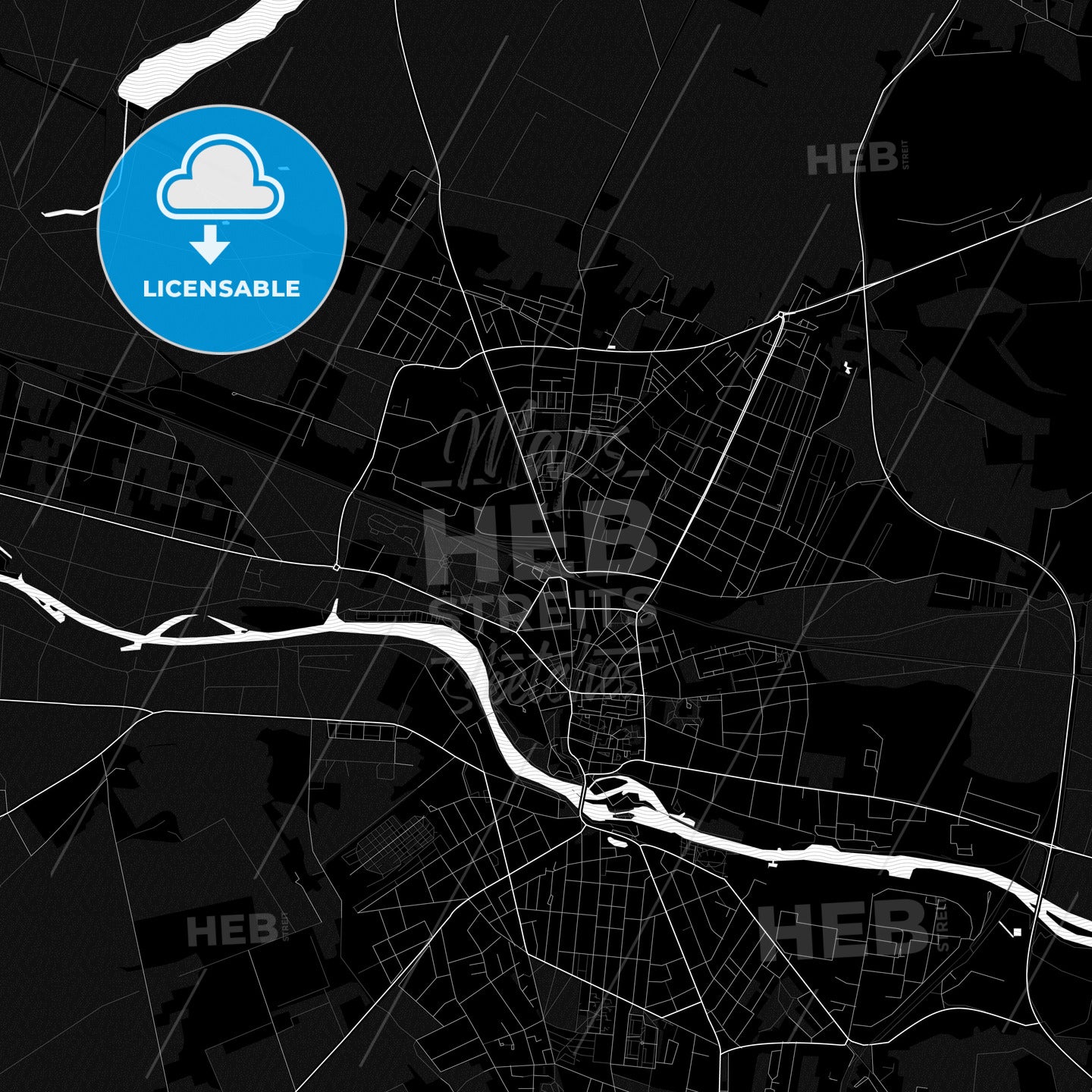 Furstenwalde/Spree, Germany PDF map