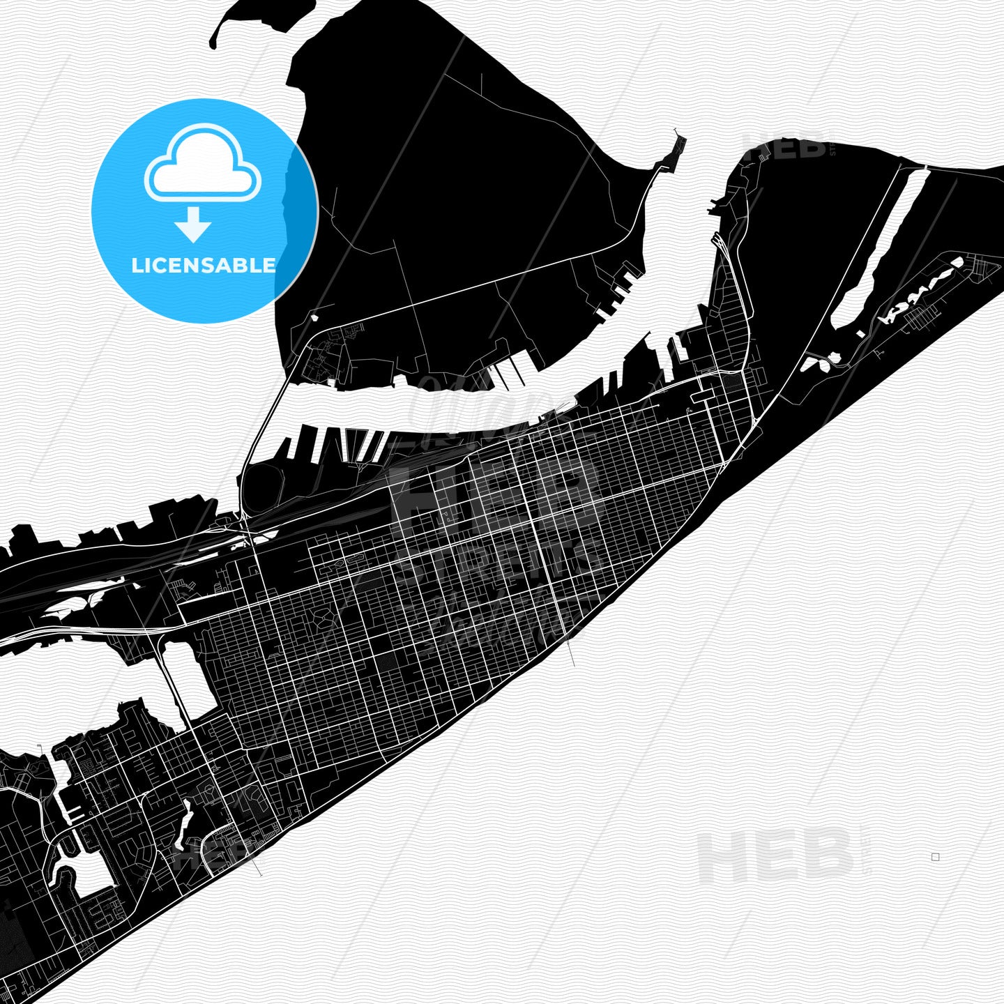 Galveston, Texas, United States, PDF map