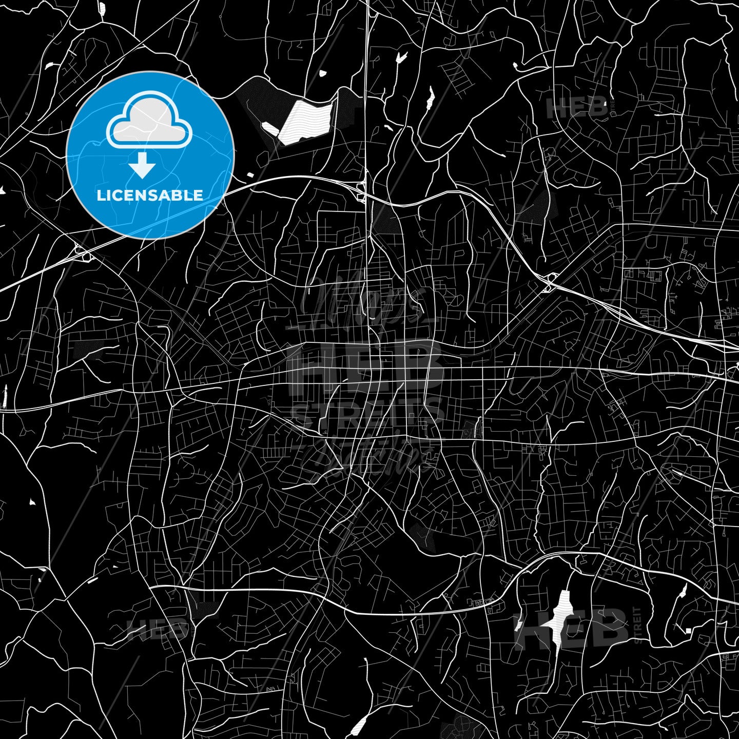Gastonia, North Carolina, United States, PDF map