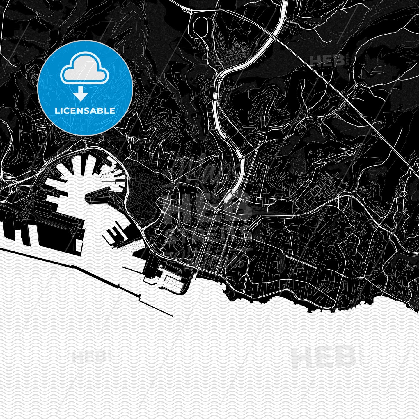 Genoa, Italy PDF map