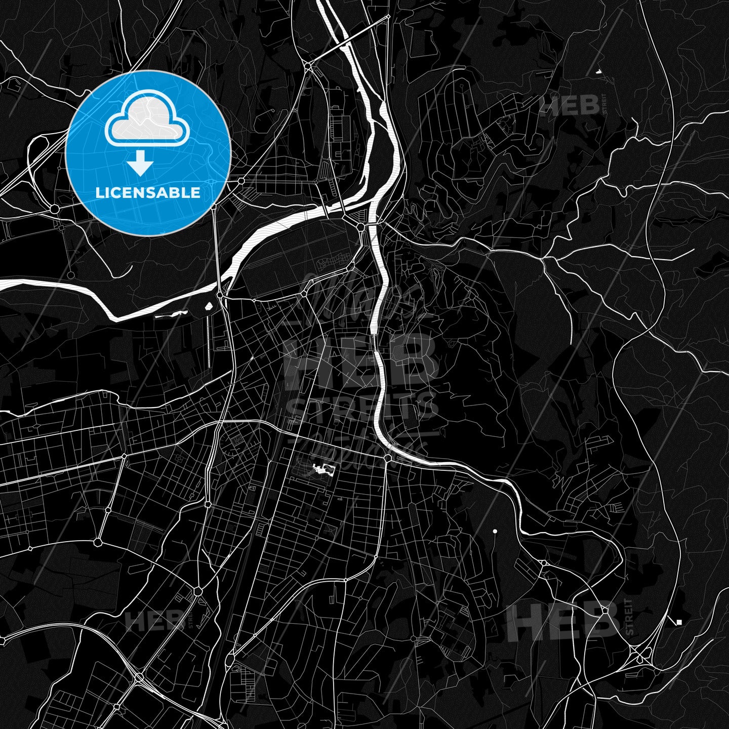 Girona, Spain PDF map