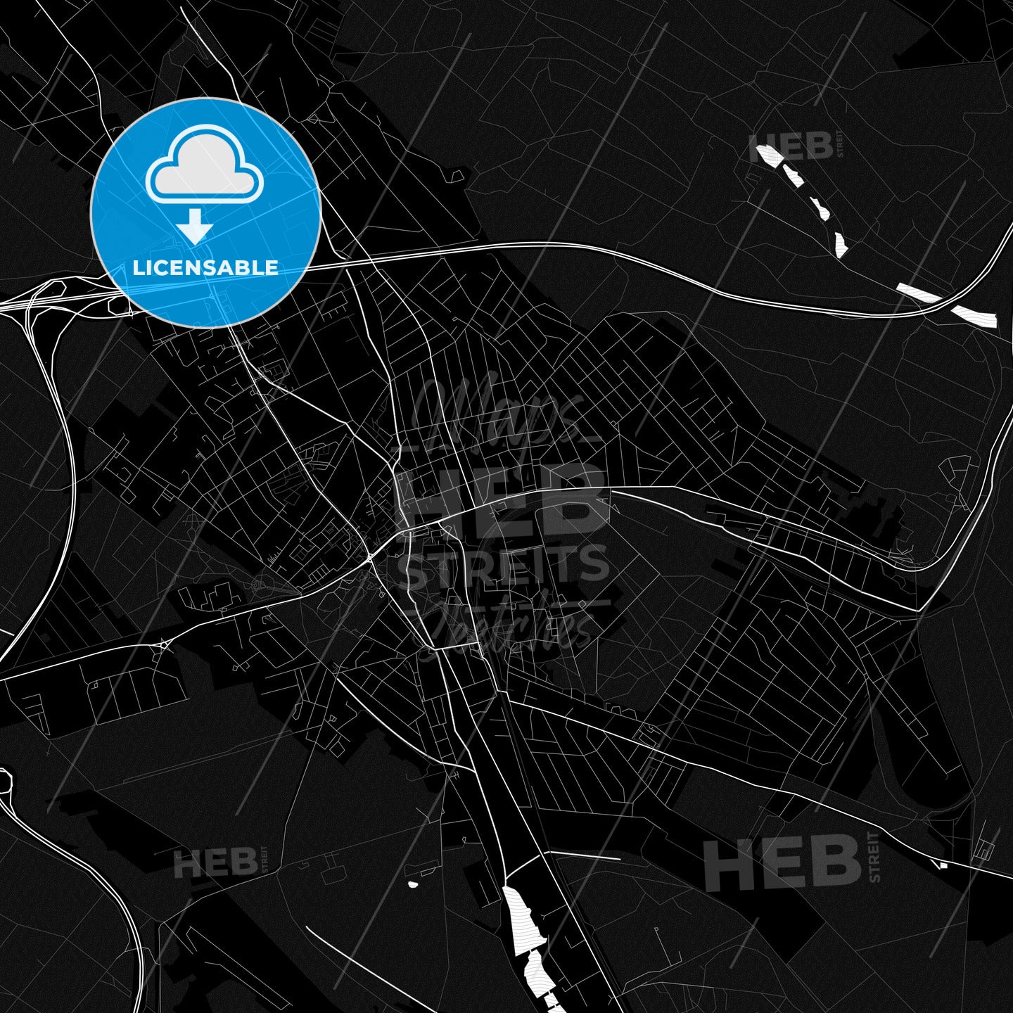 Gödöllő, Hungary PDF map