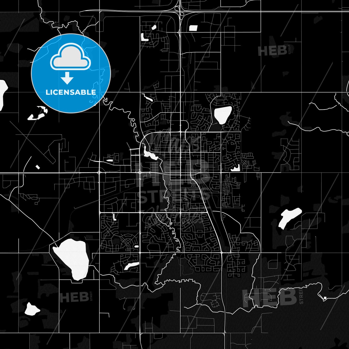 Grande Prairie, Canada PDF map