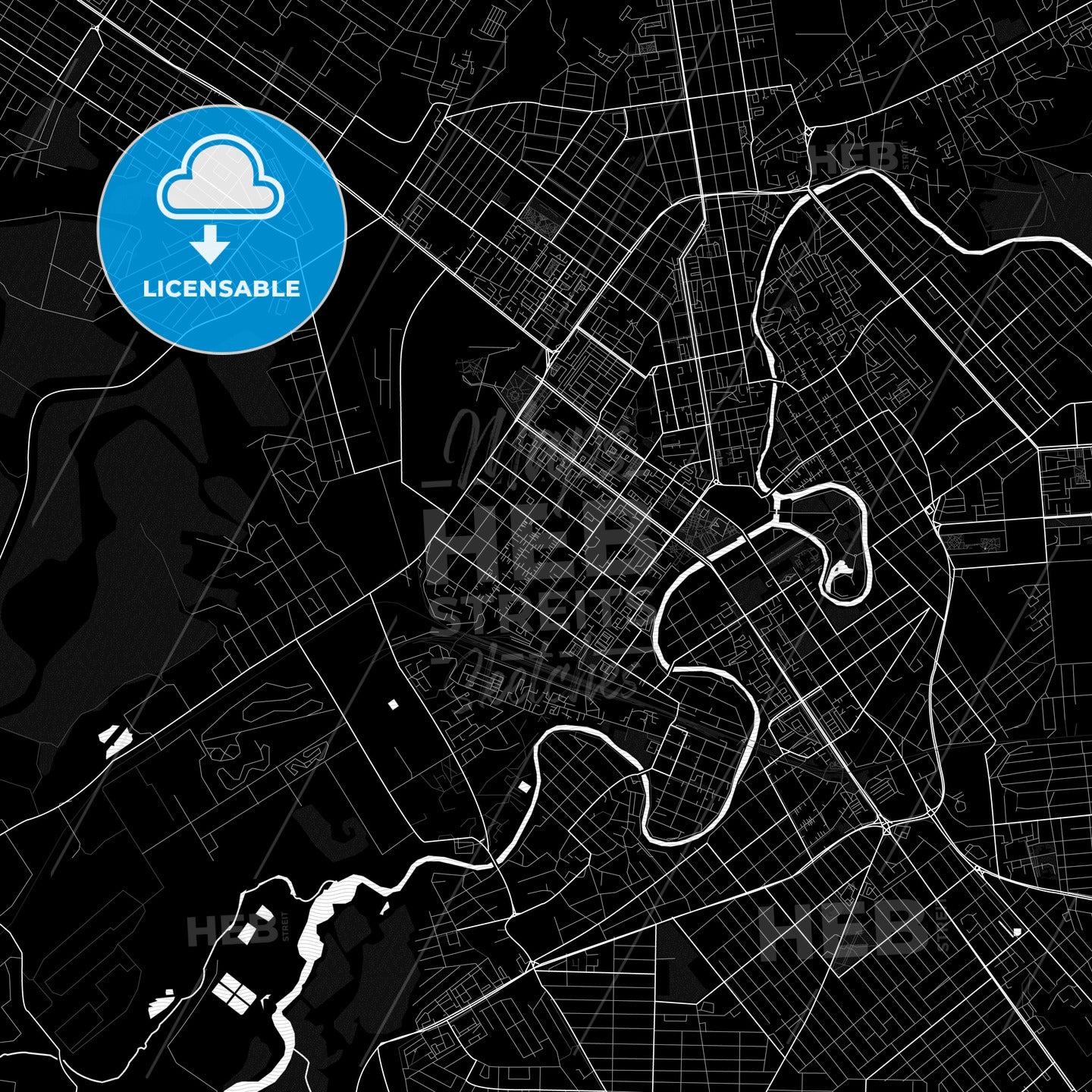 Grozny, Russia PDF map