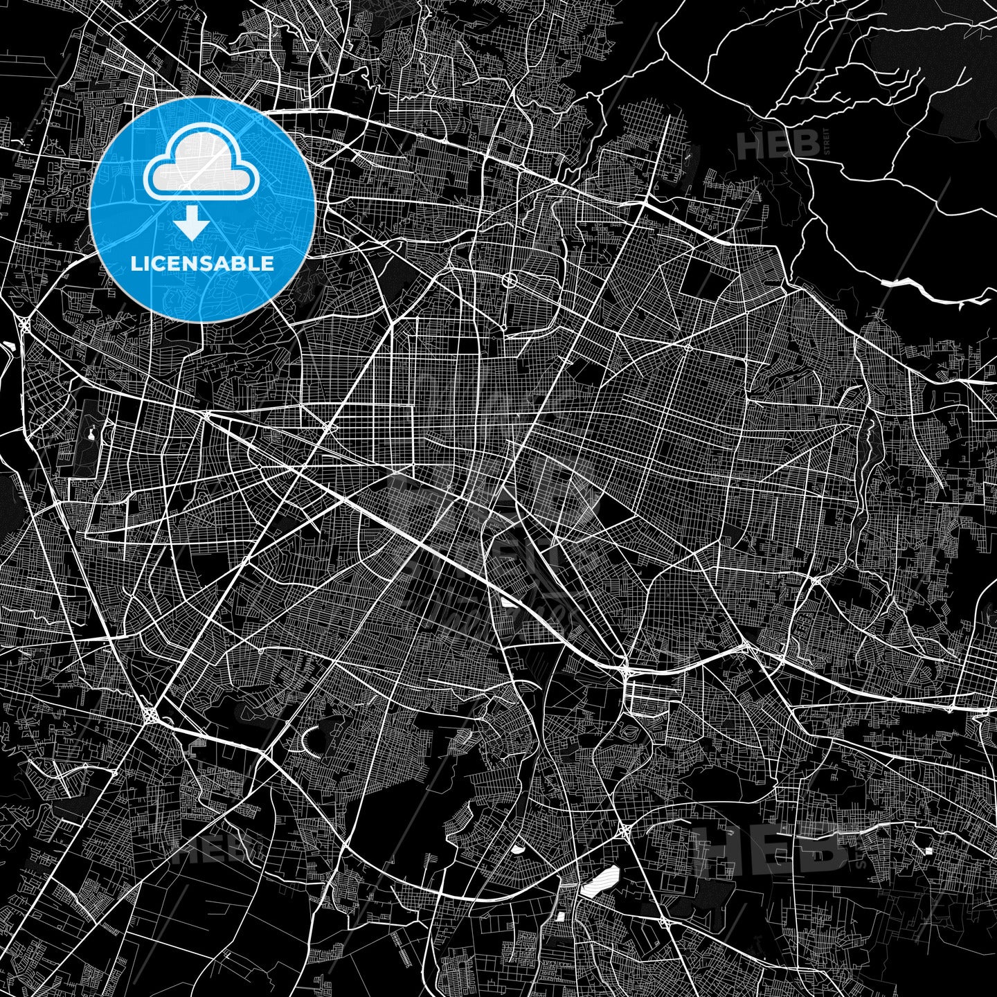 Guadalajara, Mexico PDF map