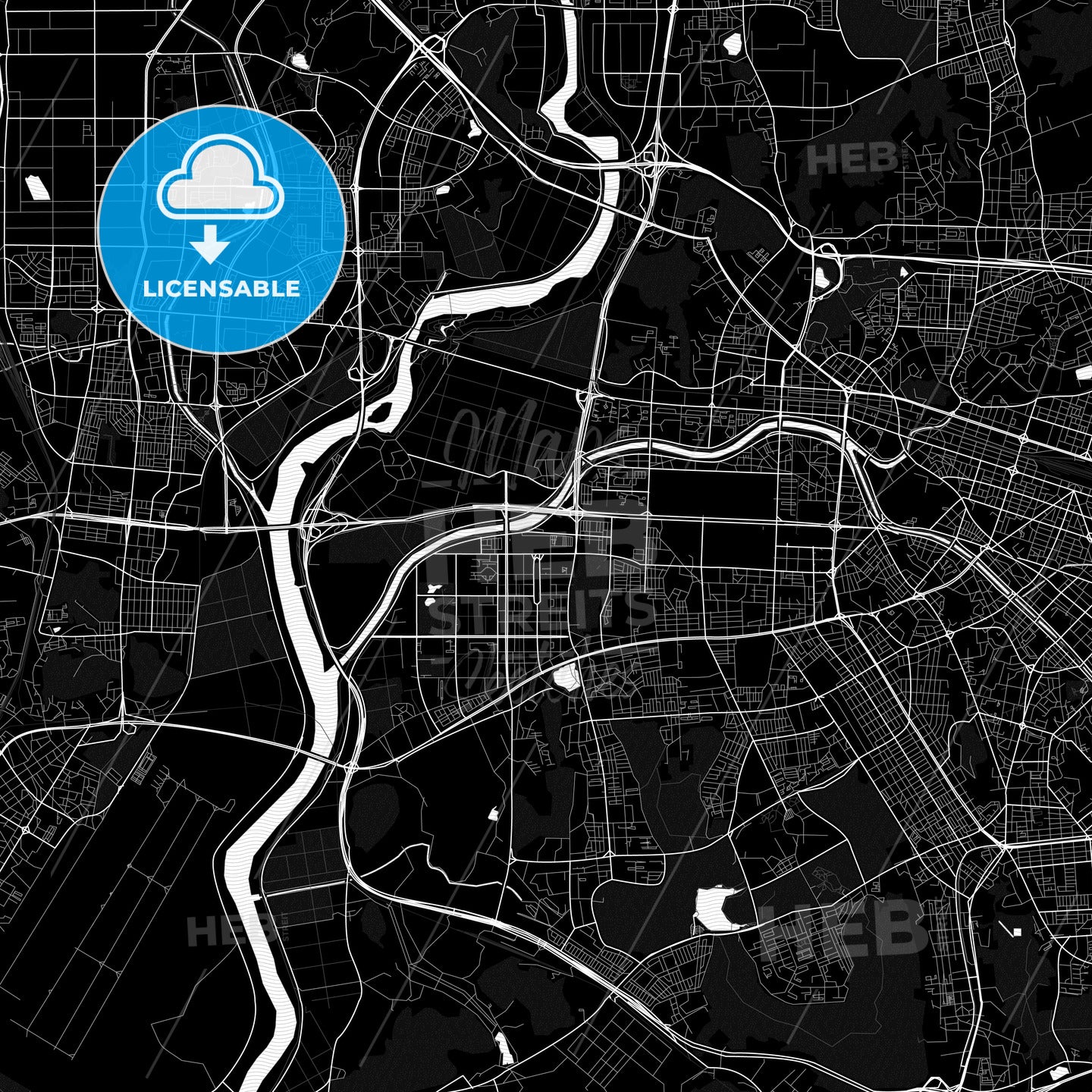 Gwangju, South Korea PDF map