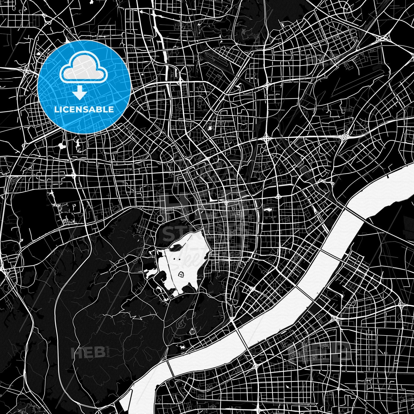 Hangzhou, China PDF map