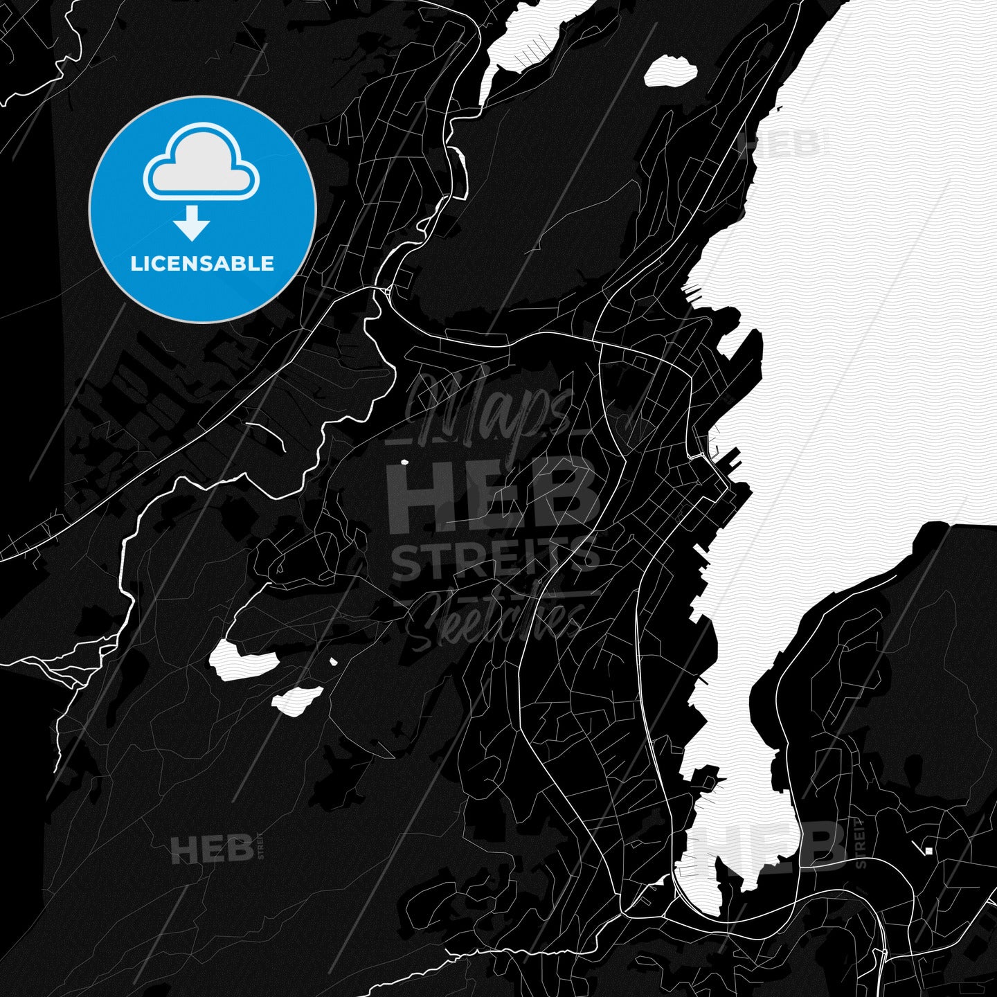 Harstad, Norway PDF map
