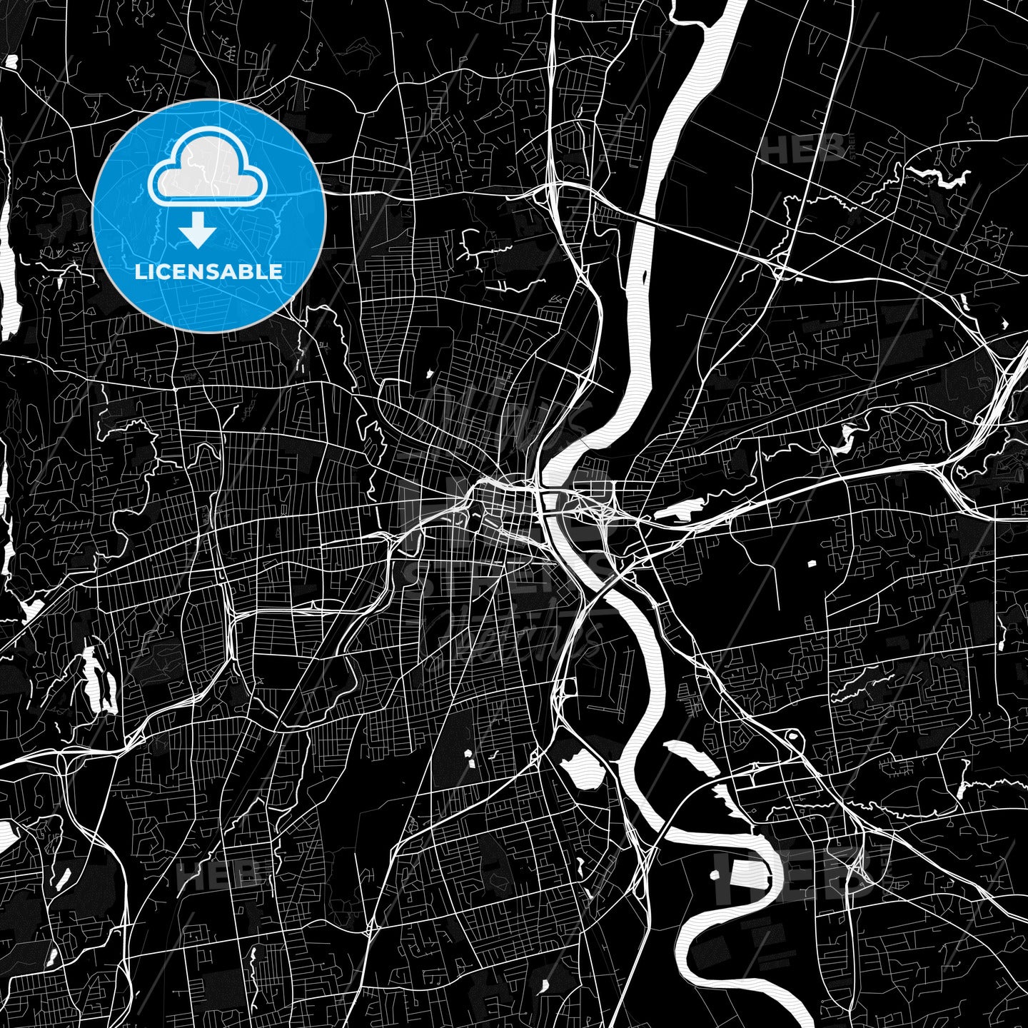 Hartford, Connecticut, United States, PDF map