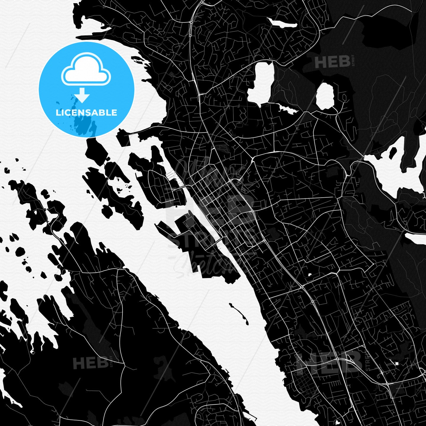 Haugesund, Norway PDF map