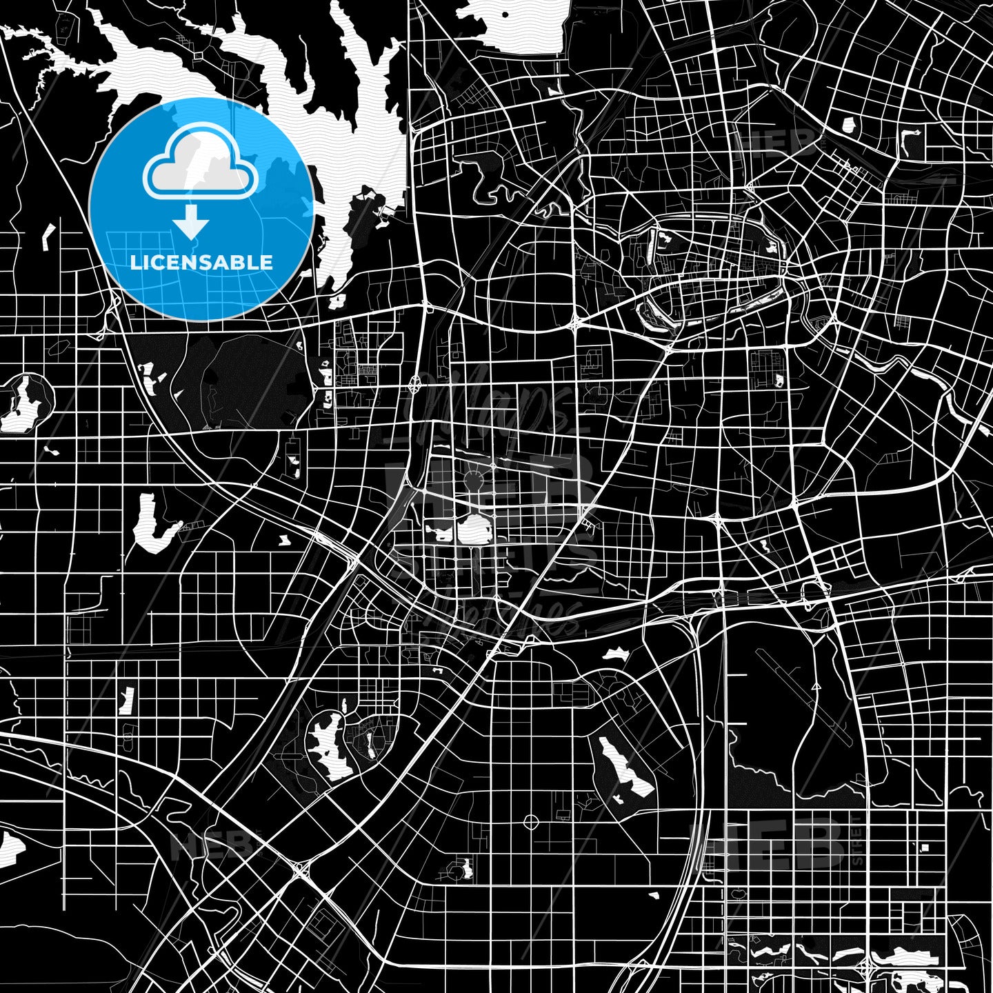 Hefei, China PDF map