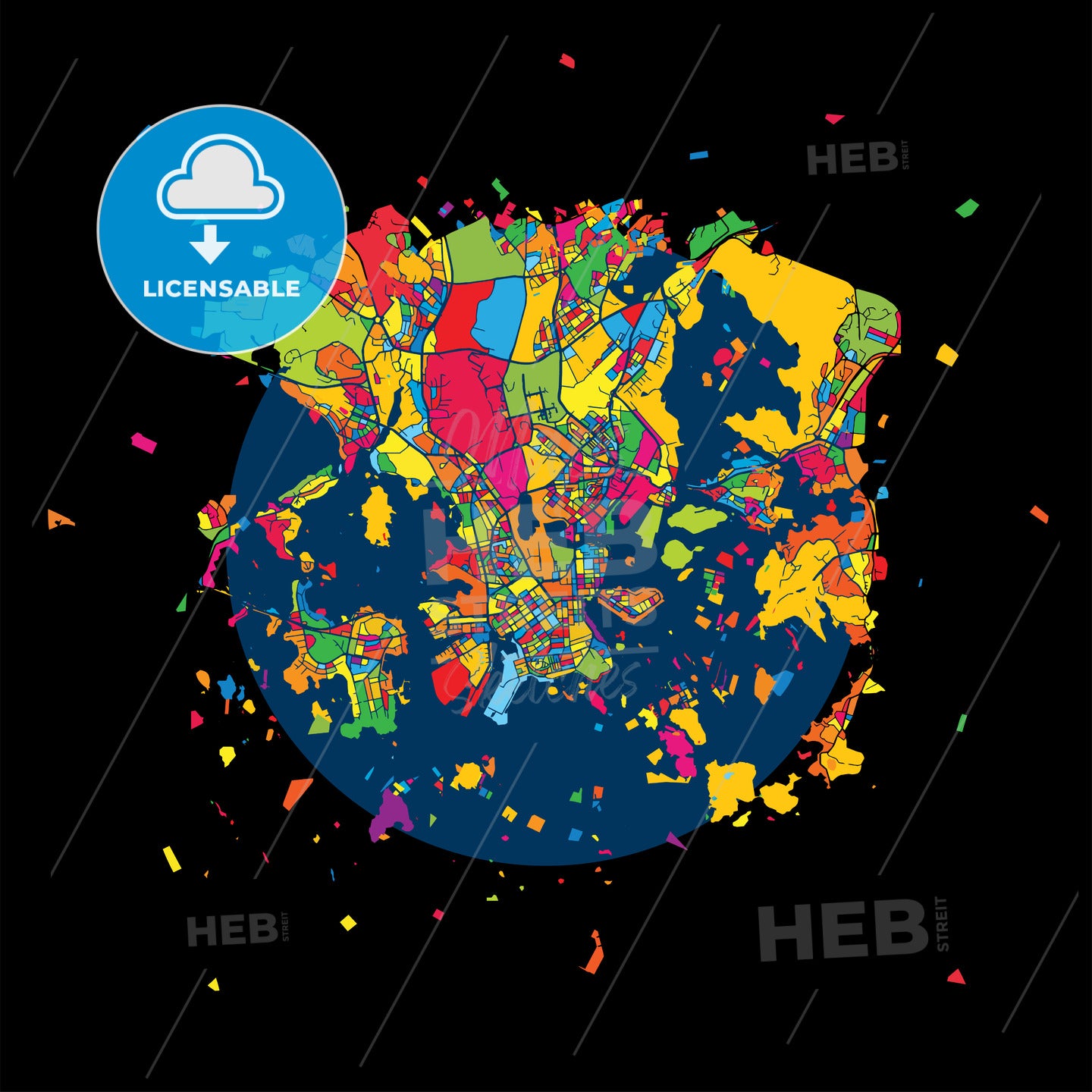 Helsinki, Finland, Colorful Artmap