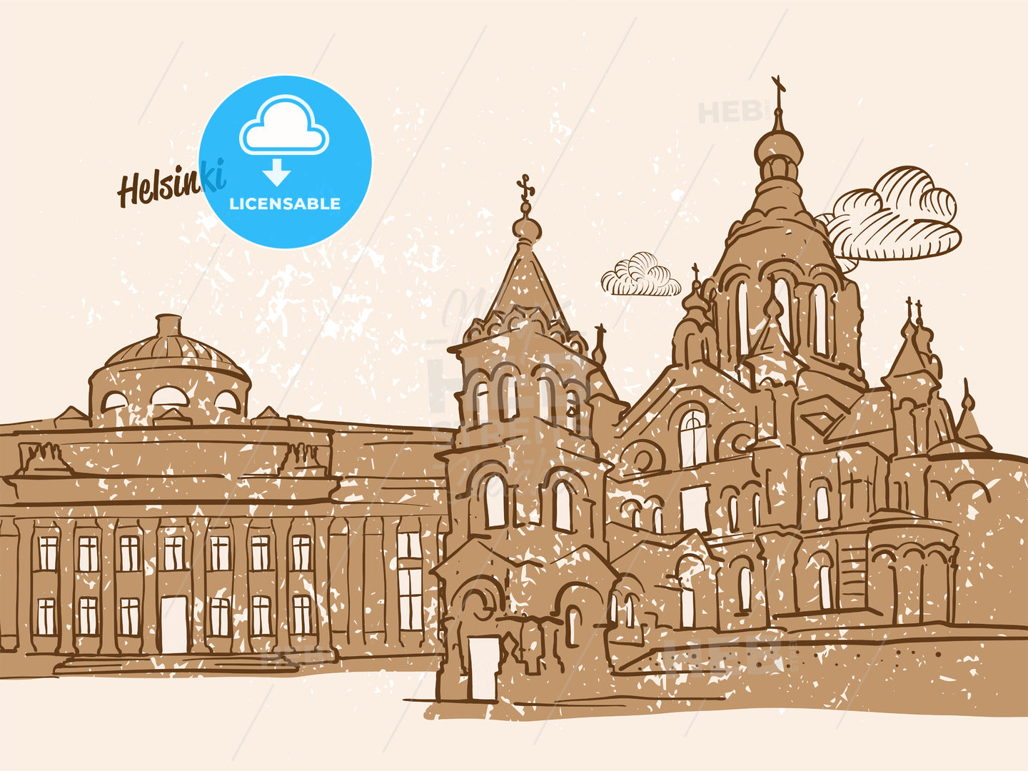 Helsinki, Finland, Greeting Card – instant download