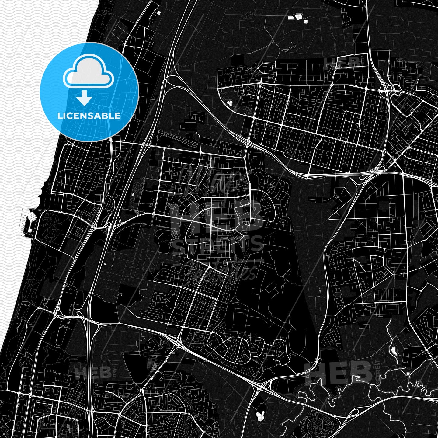 Herzliya, Israel PDF map