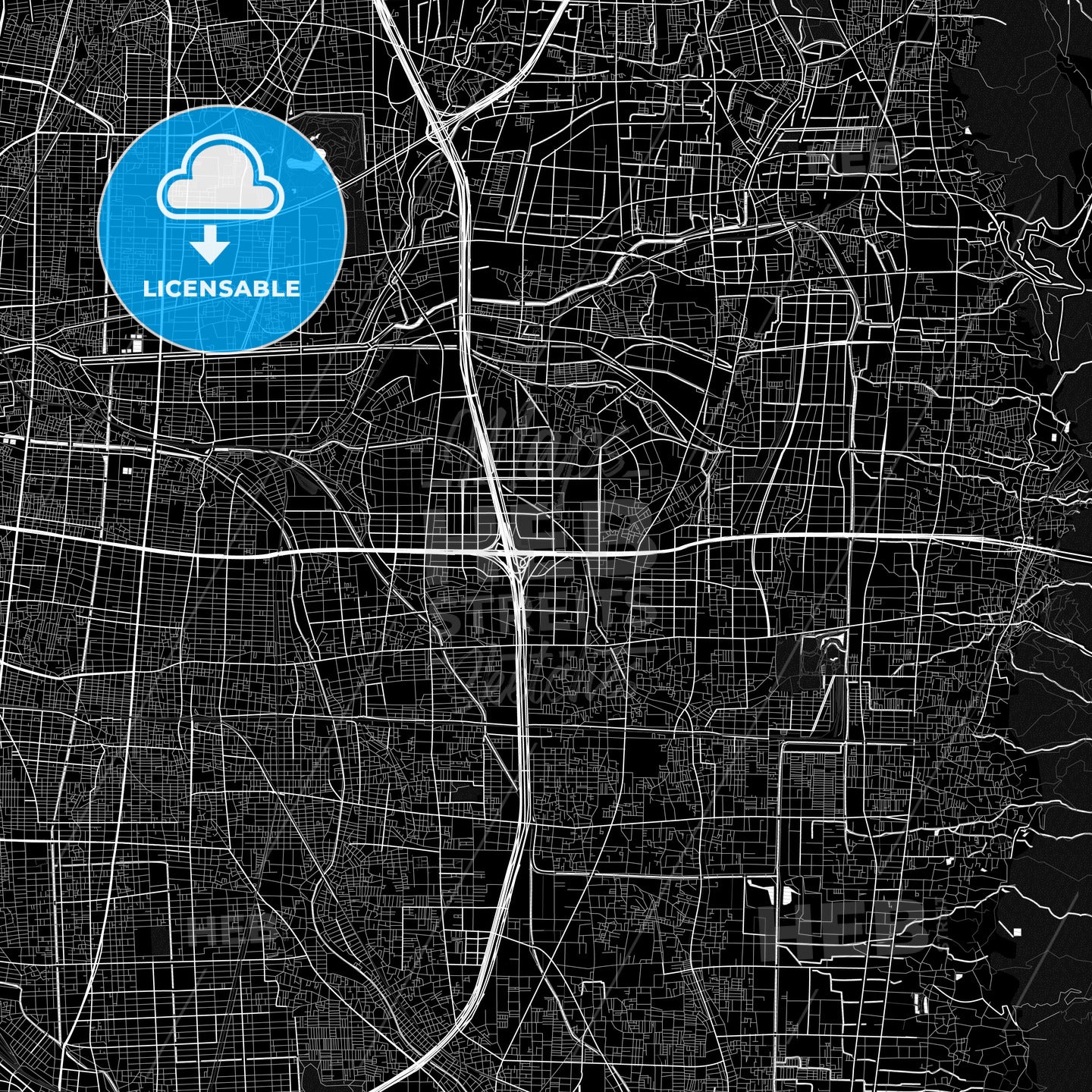 Higashiōsaka, Japan PDF map