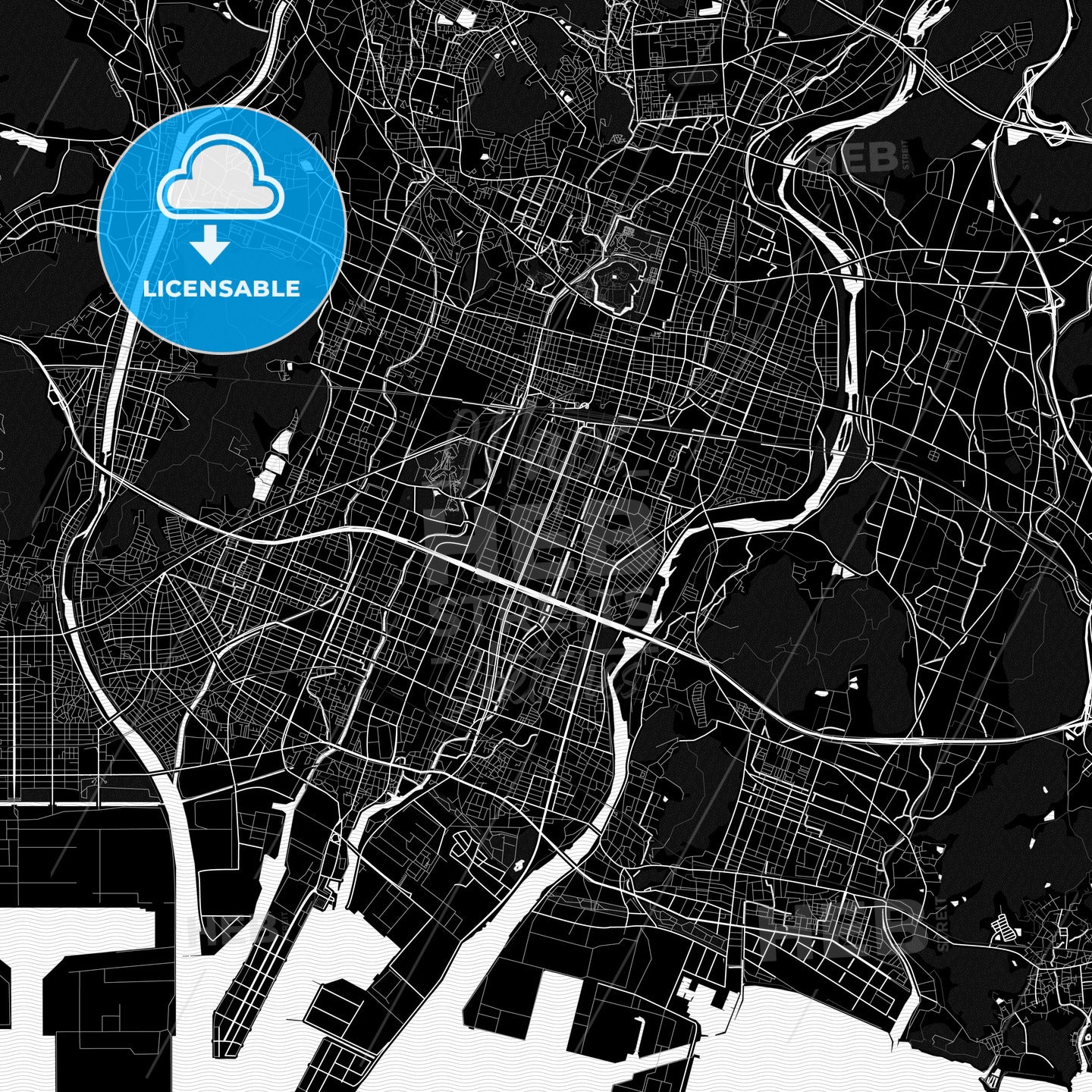 Himeji, Japan PDF map