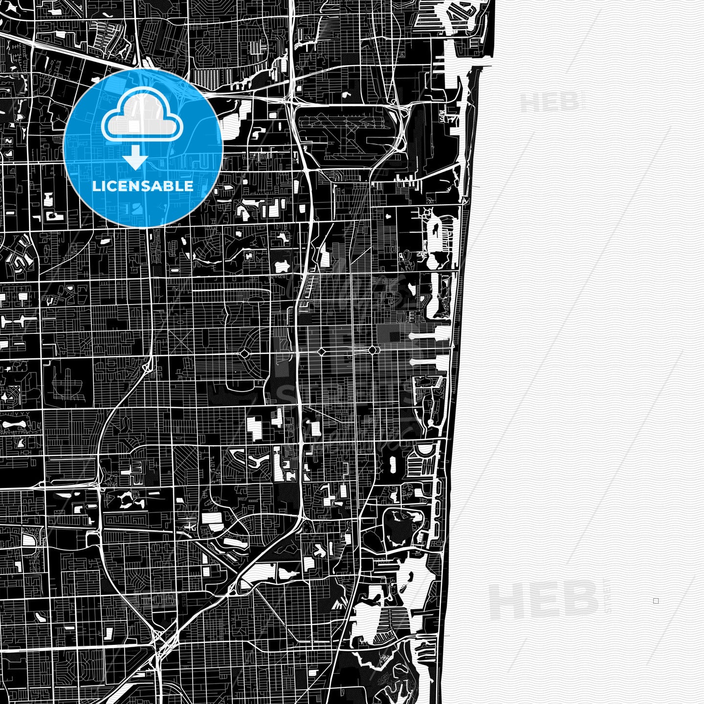 Hollywood, Florida, United States, PDF map