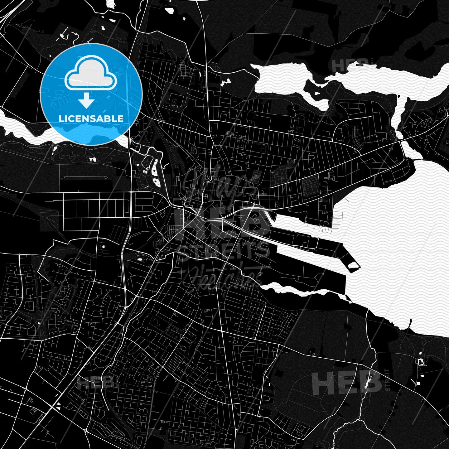 Horsens, Denmark PDF map