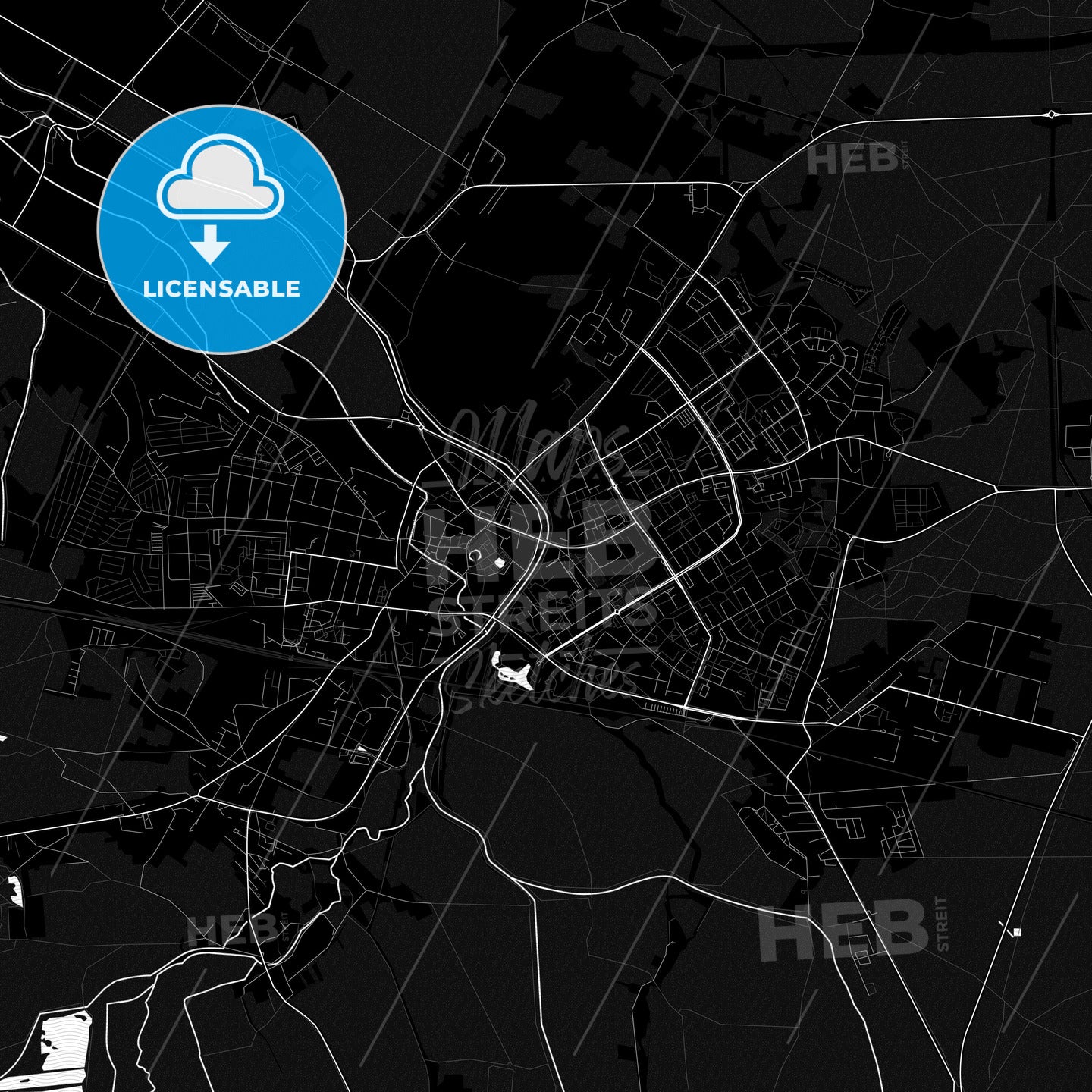 Hoyerswerda, Germany PDF map