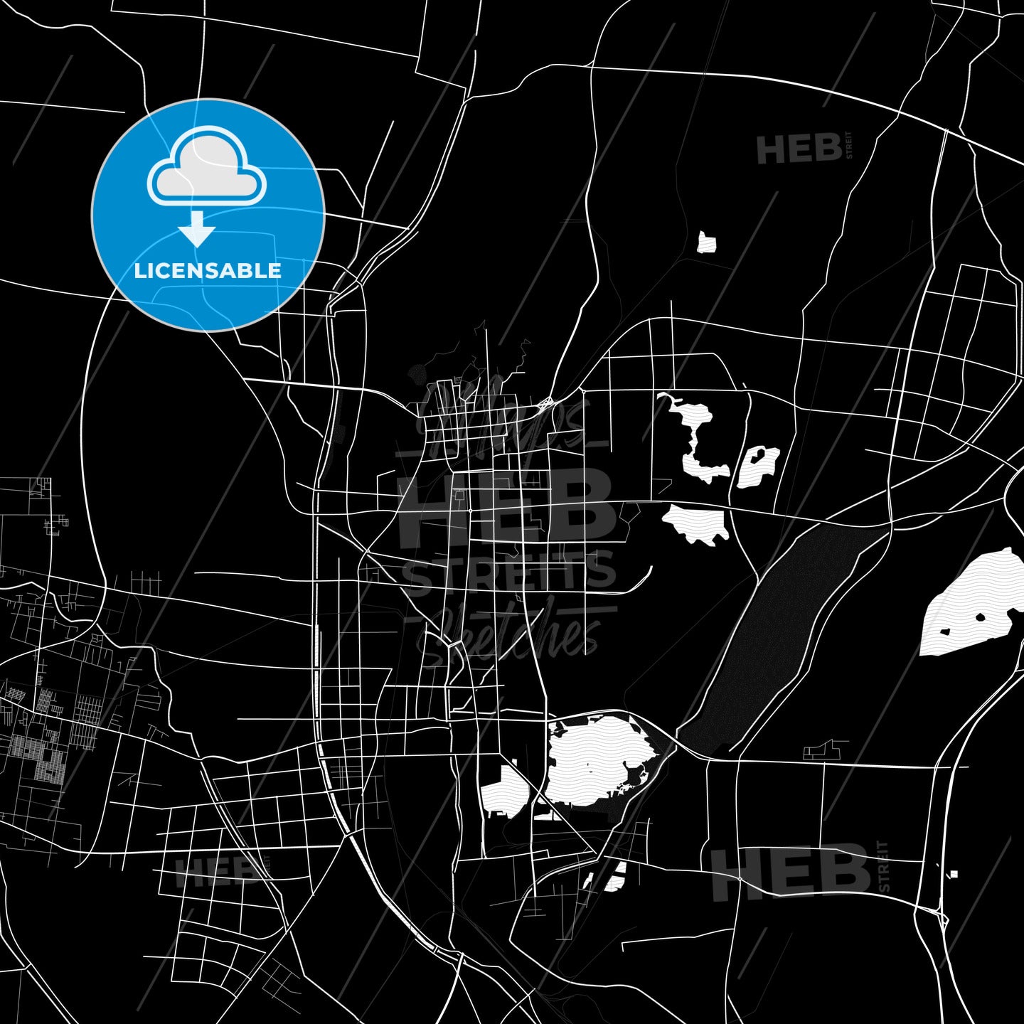 Huaibei, China PDF map
