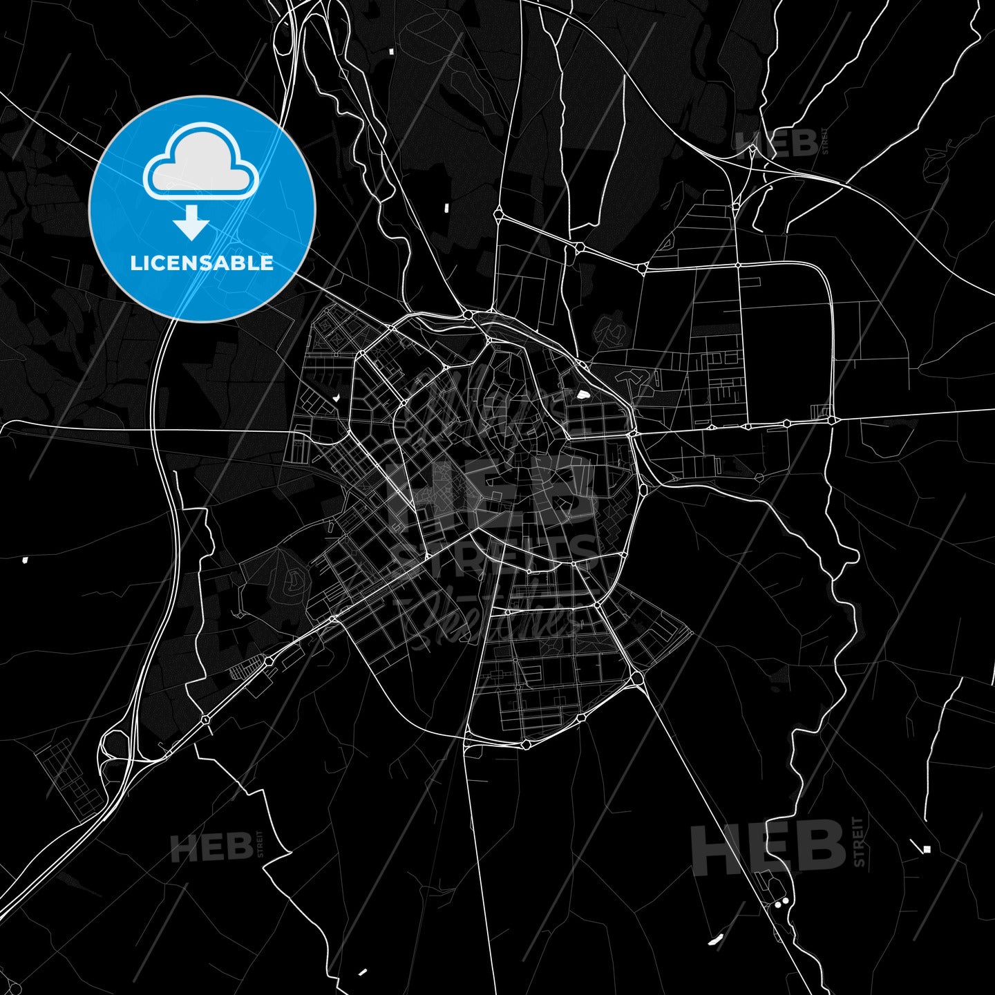 Huesca, Spain PDF map
