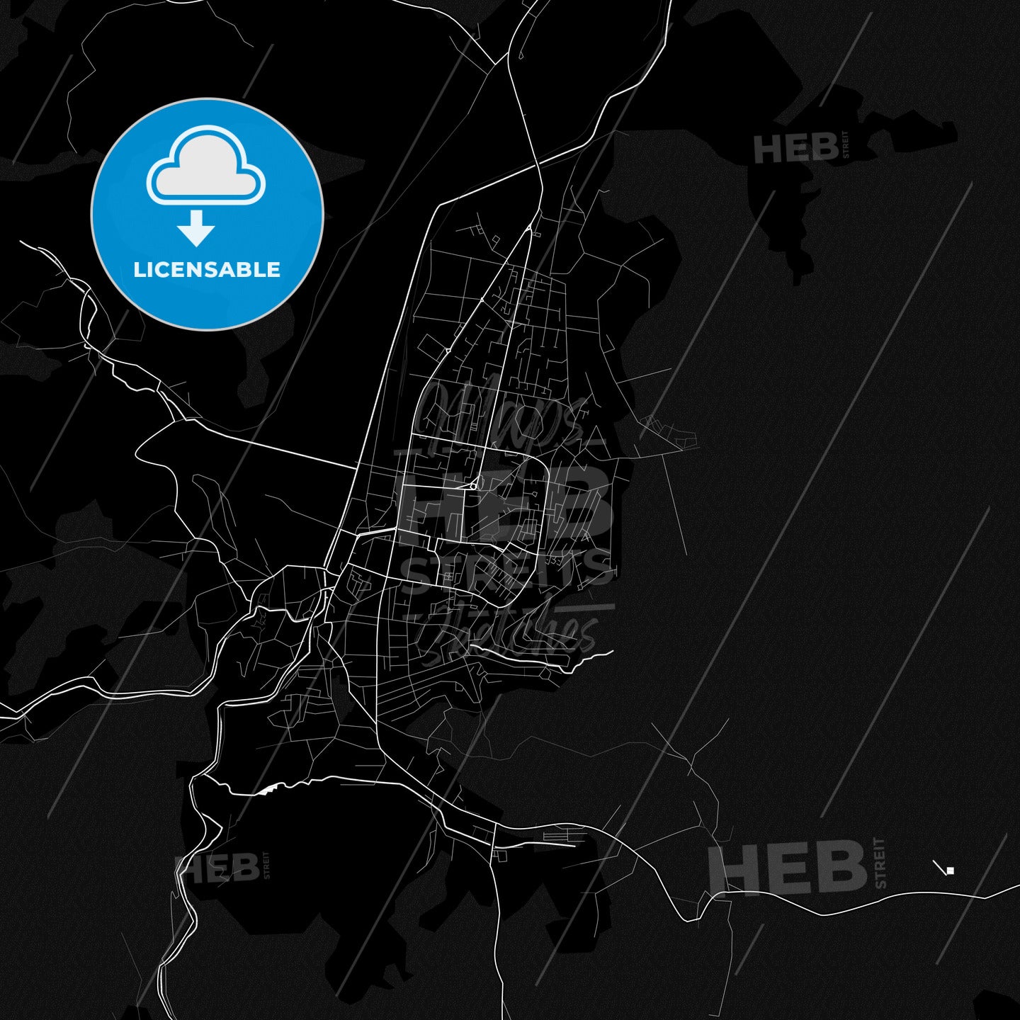 Hunedoara, Romania PDF map