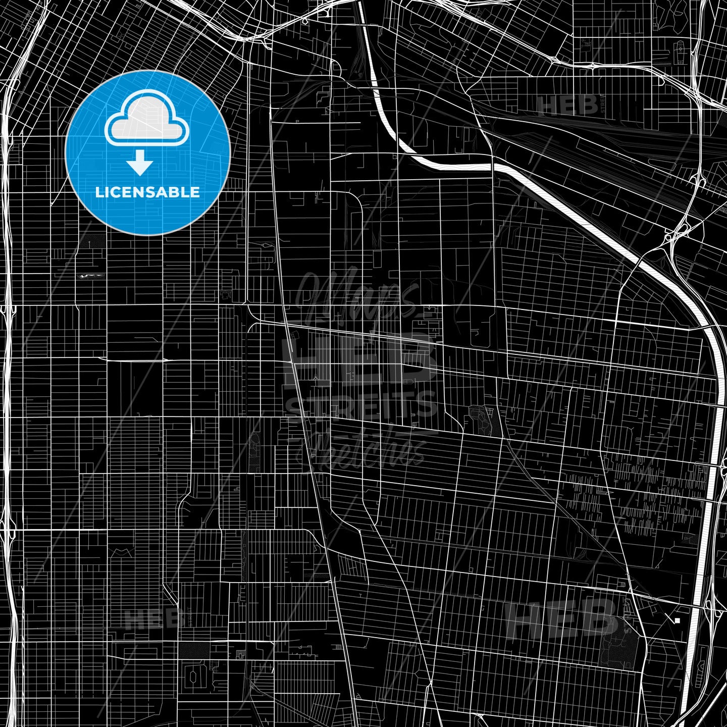 Huntington Park, California, United States, PDF map