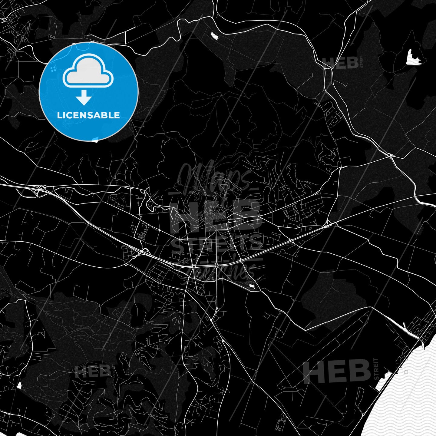 Hyères, France PDF map