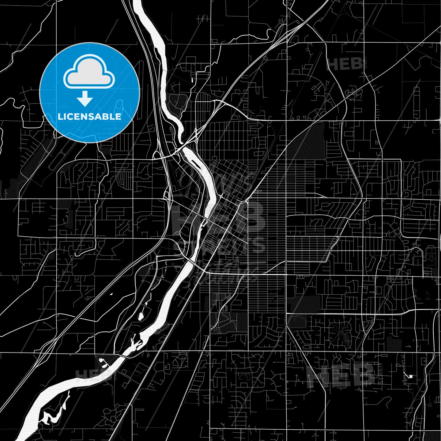 Idaho Falls, Idaho, United States, PDF map