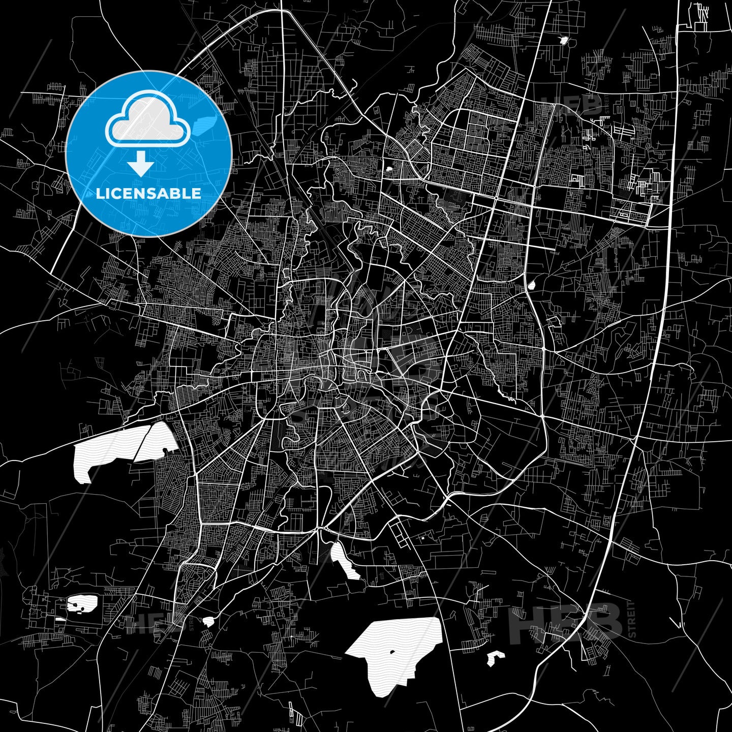Indore, India PDF map