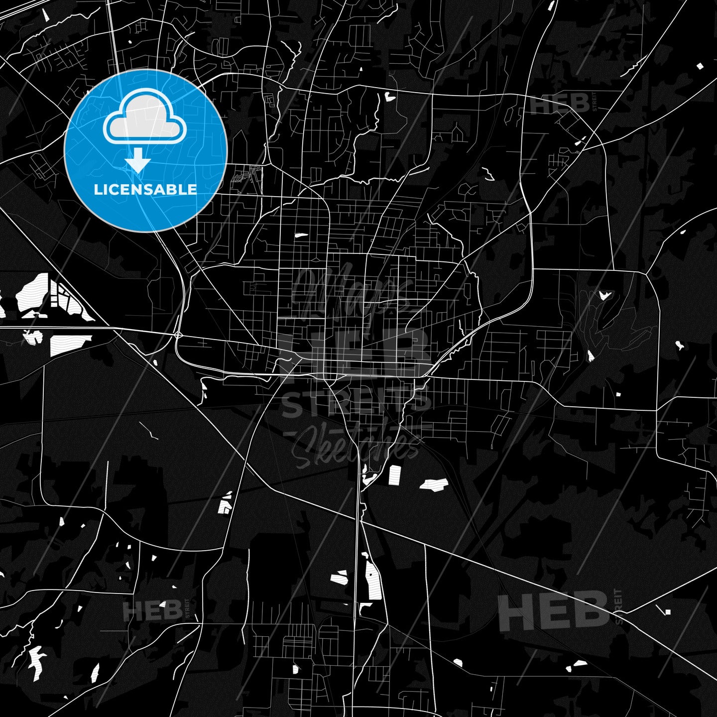Jackson, Tennessee, United States, PDF map