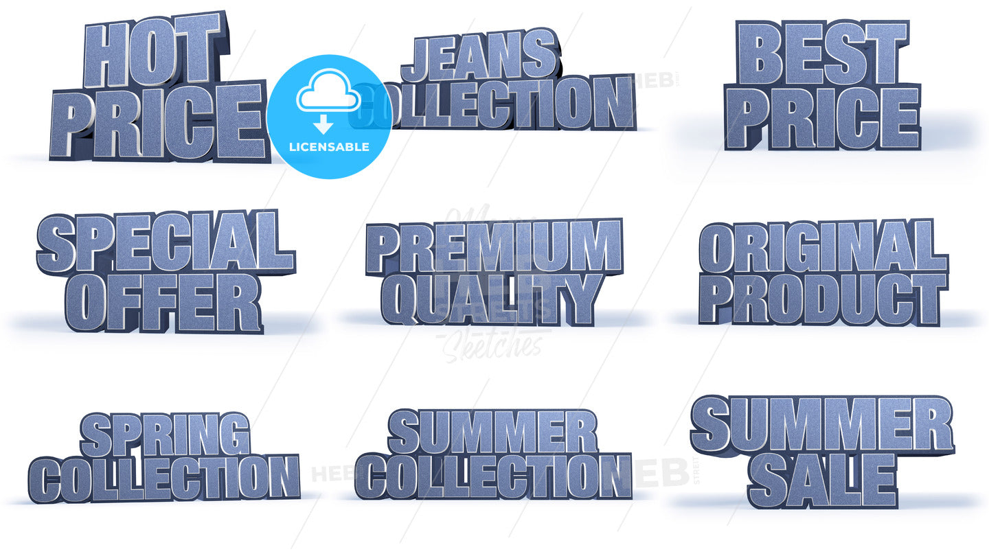 Jeans Collection Sales Campaign Titles – instant download