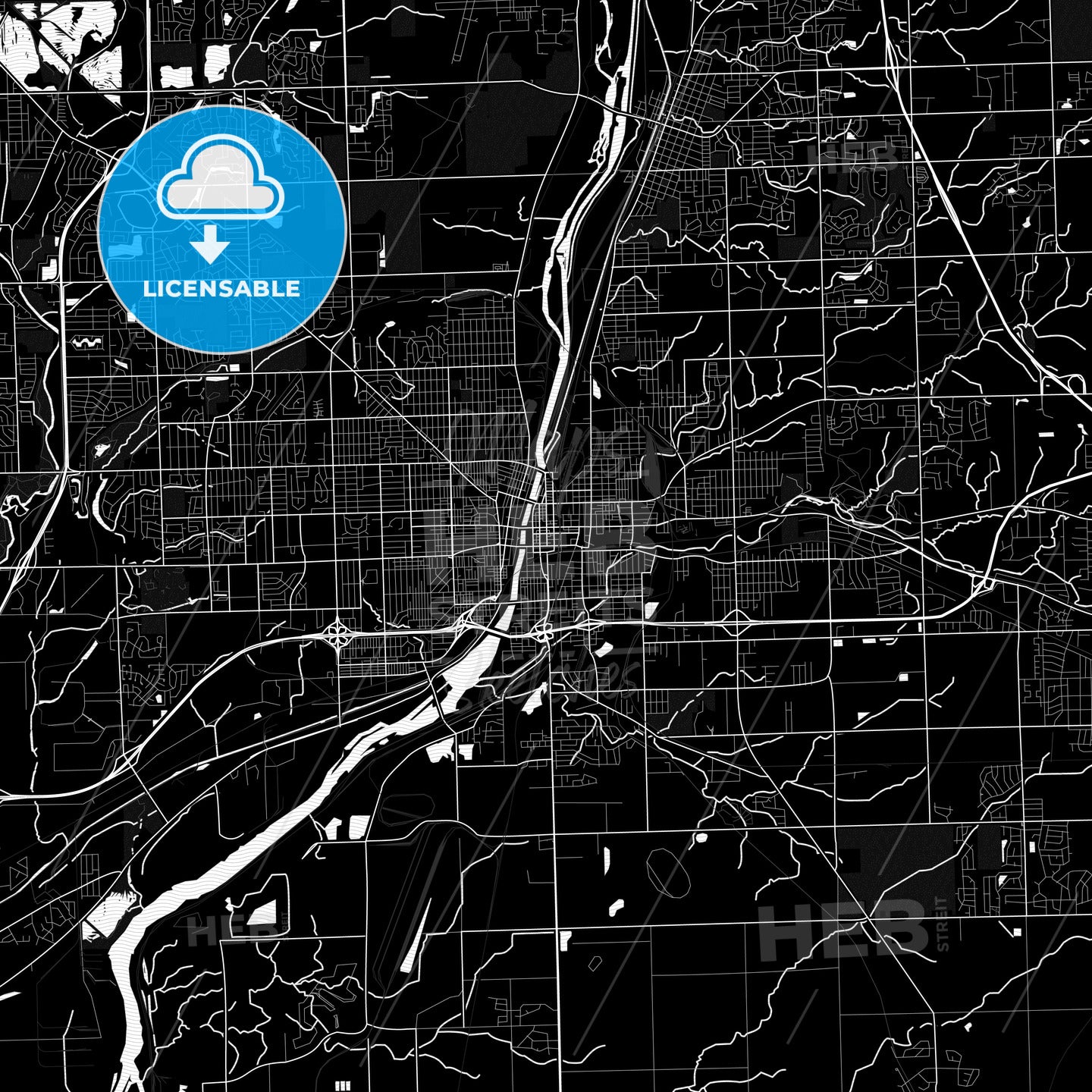 Joliet, Illinois, United States, PDF map