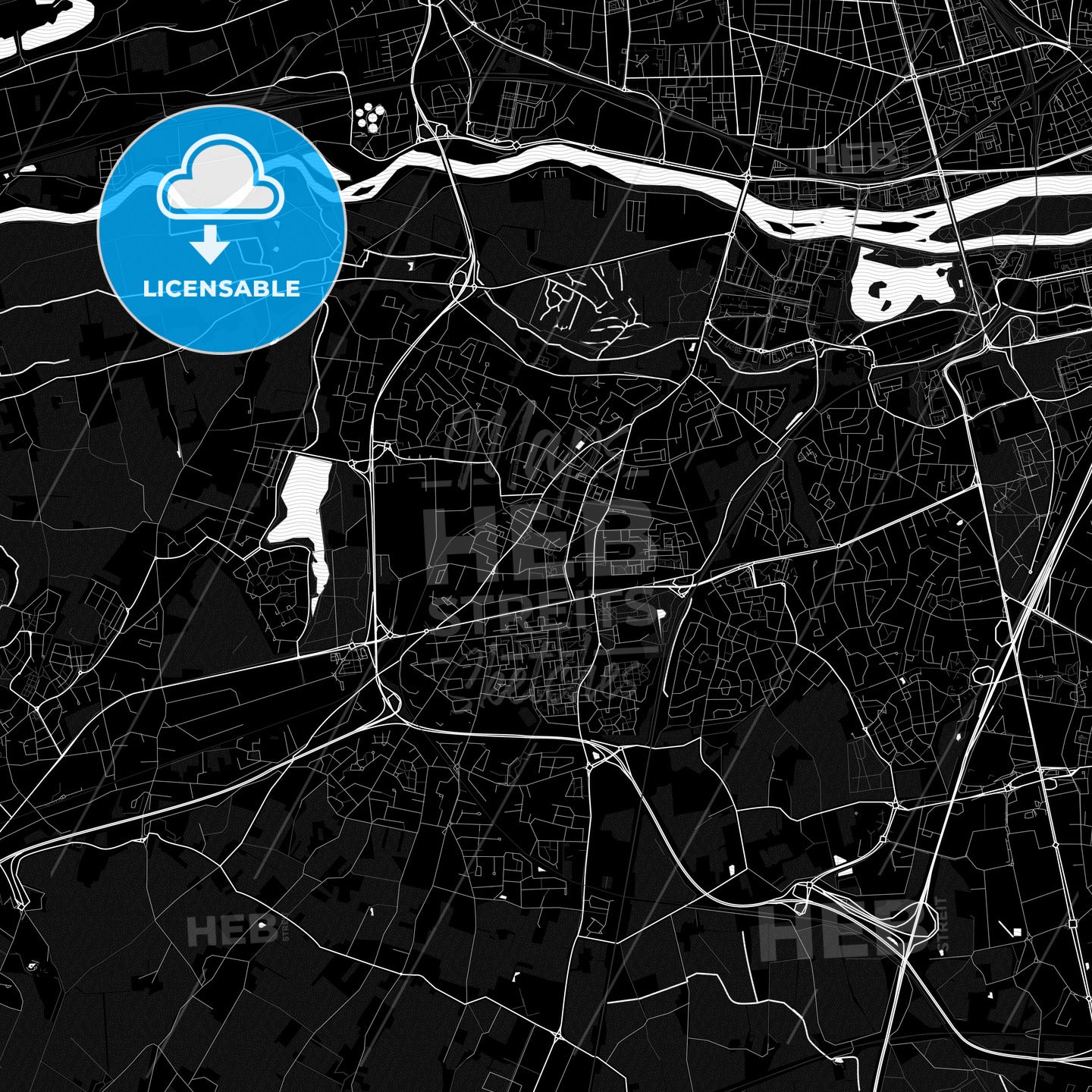 Joué-lès-Tours, France PDF map