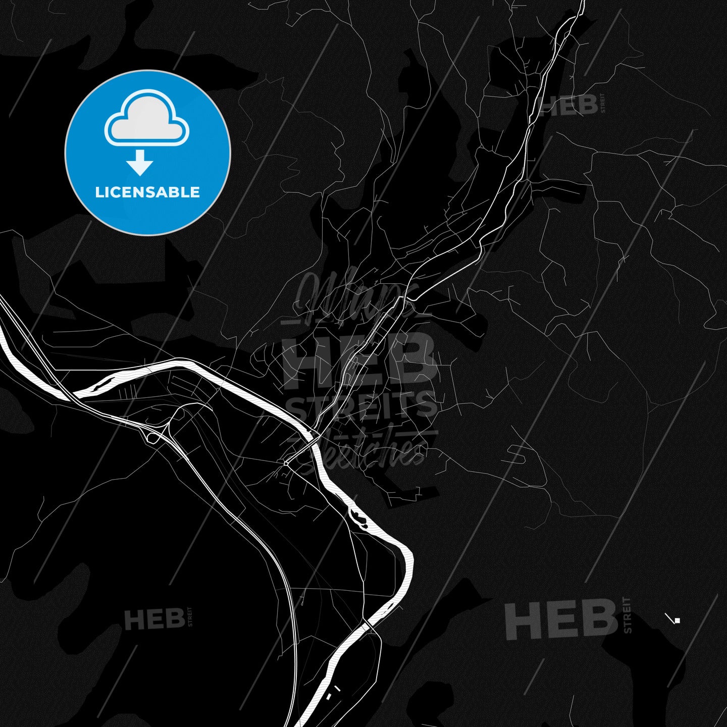 Kakanj, Bosnia and Herzegovina PDF map