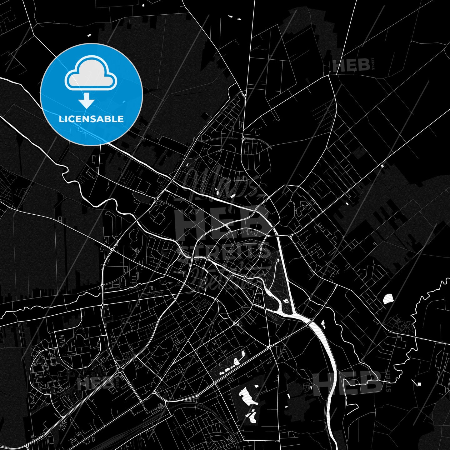 Kalisz, Poland PDF map