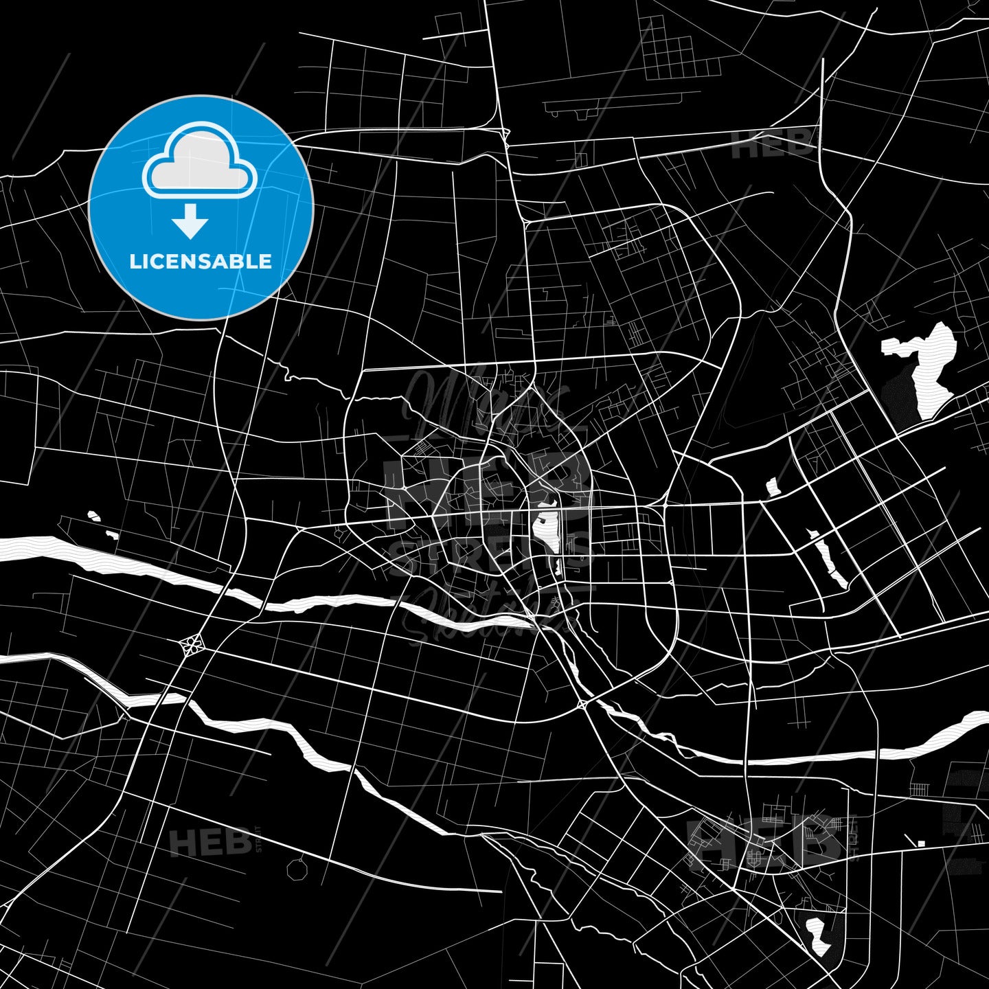Kashgar, China PDF map