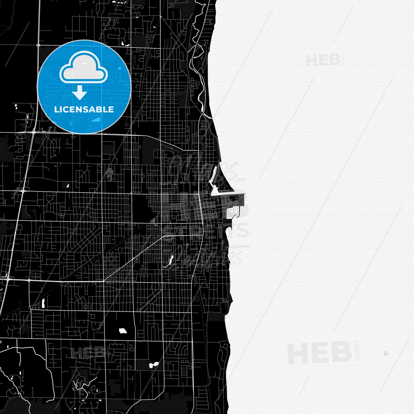 Kenosha, Wisconsin, United States, PDF map