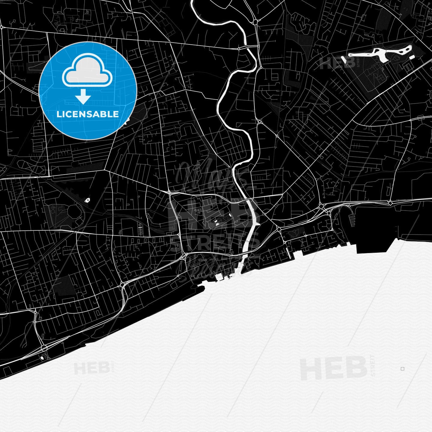 Kingston upon Hull, England PDF map