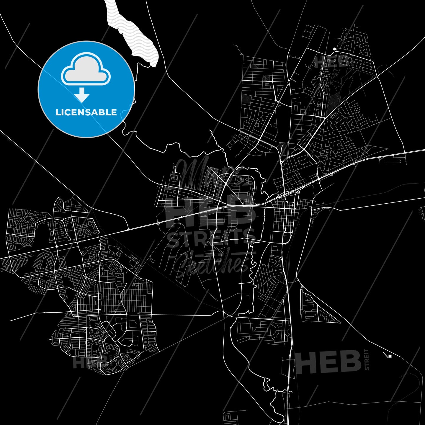 Klerksdorp, South Africa PDF map