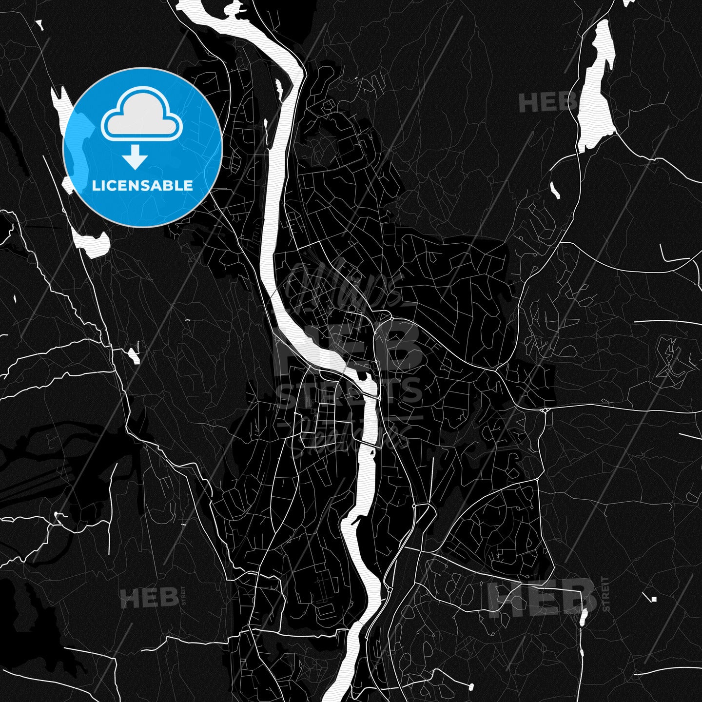 Kongsberg, Norway PDF map