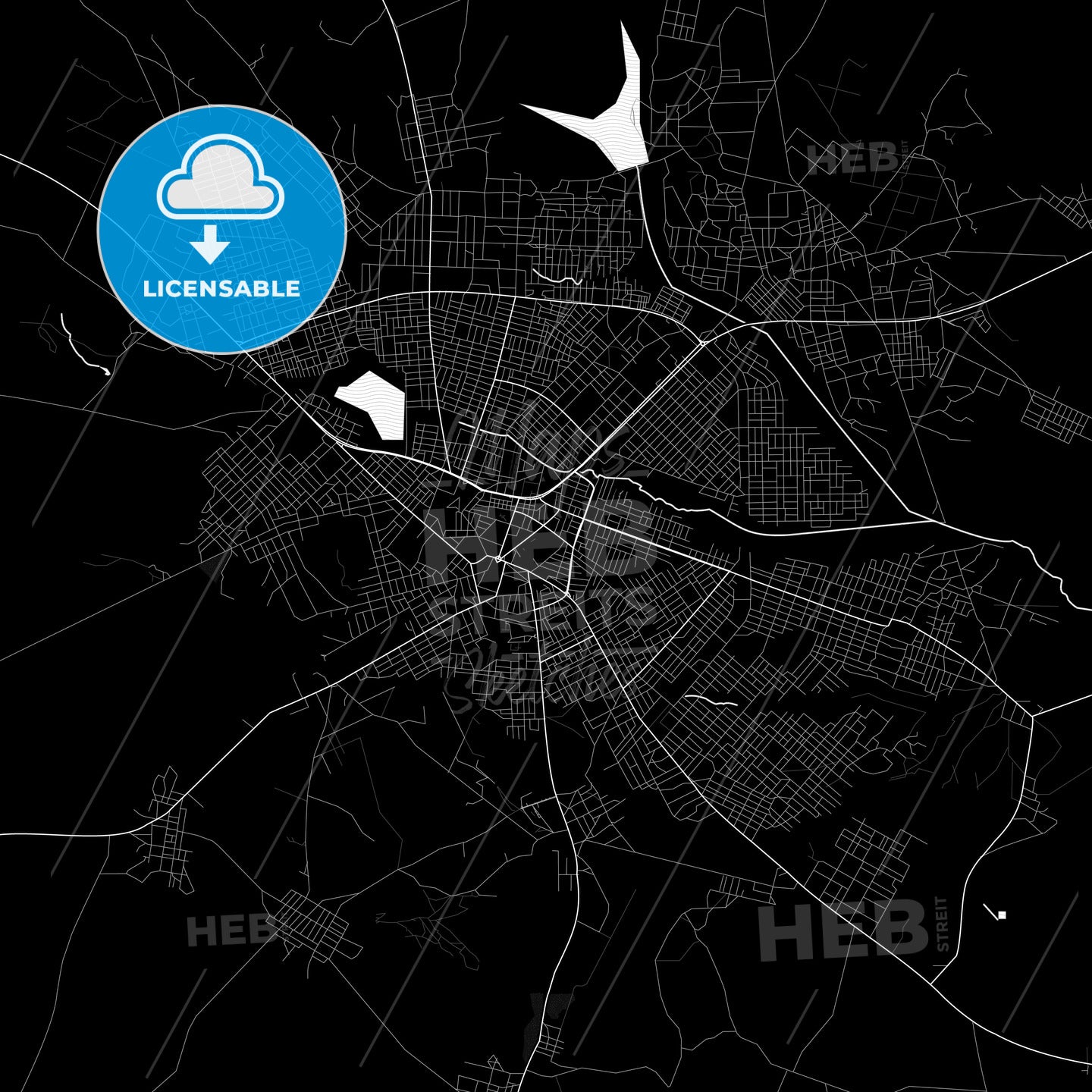 Korhogo, Ivory Coast PDF map